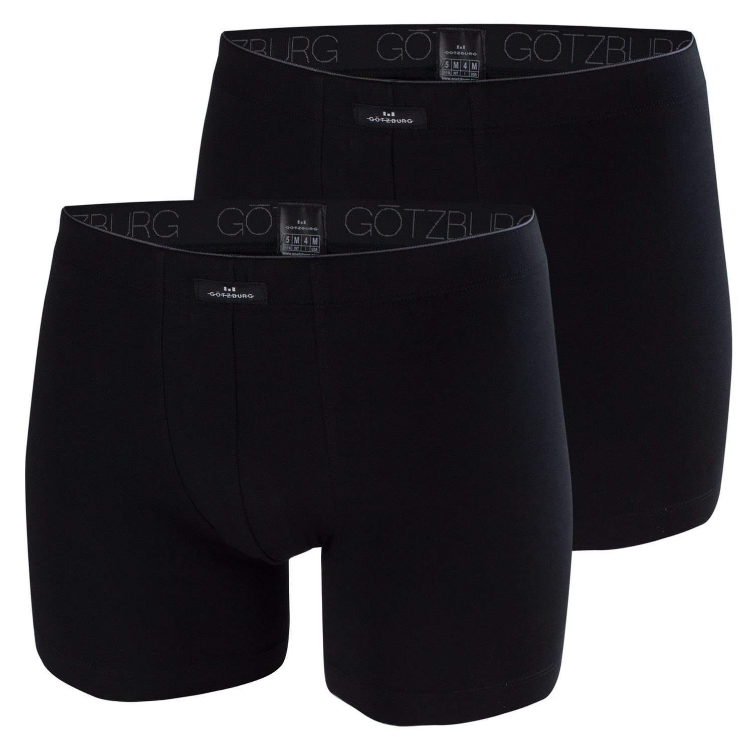 GÖTZBURG Boxershorts (2-St) Comfort Cotton mit längerem Bein im 2er Pack