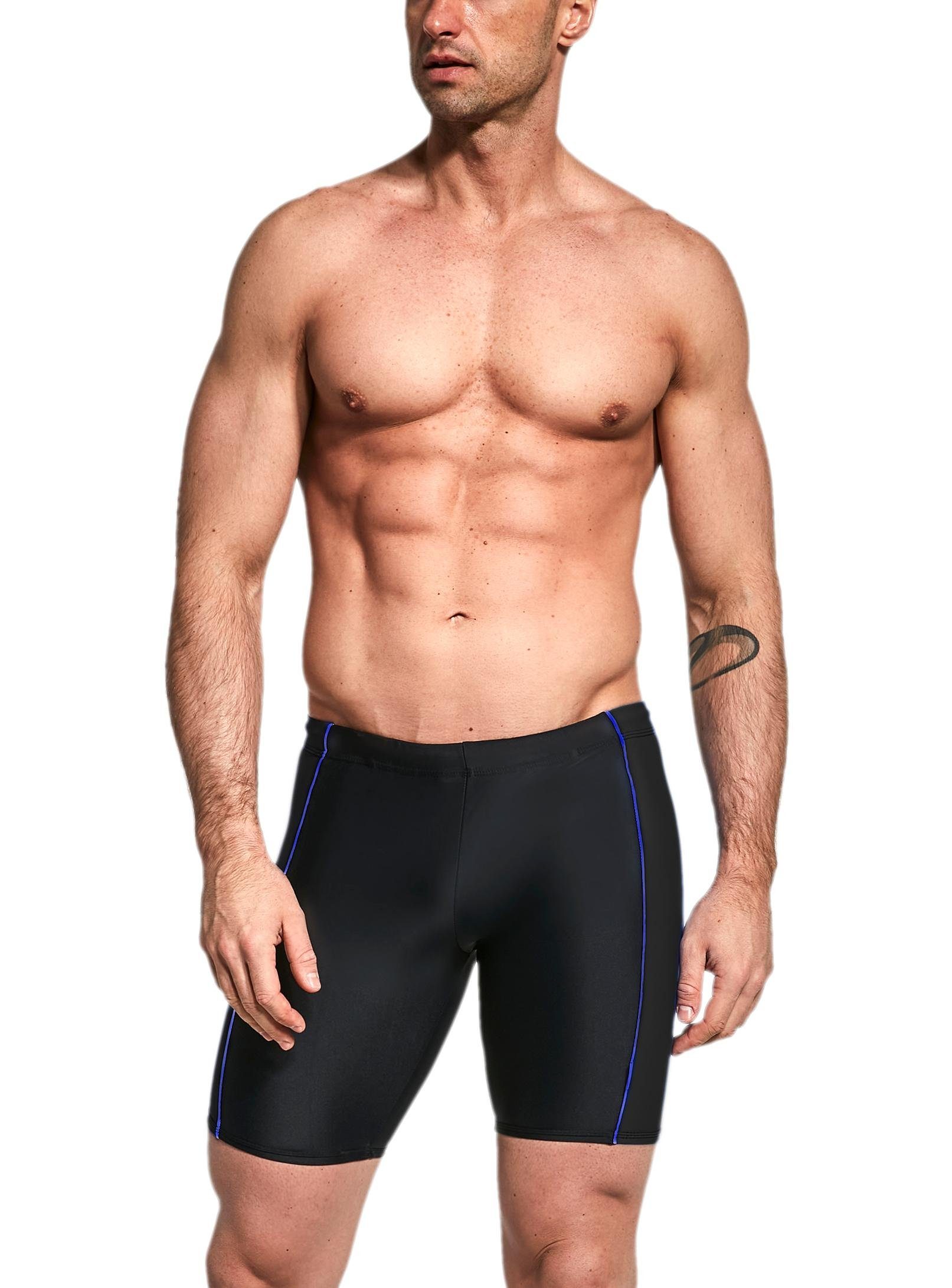 Aquarti Badehose Aquarti Herren Lange Badehose mit Kontrast-Paspel Jammer günstig online kaufen