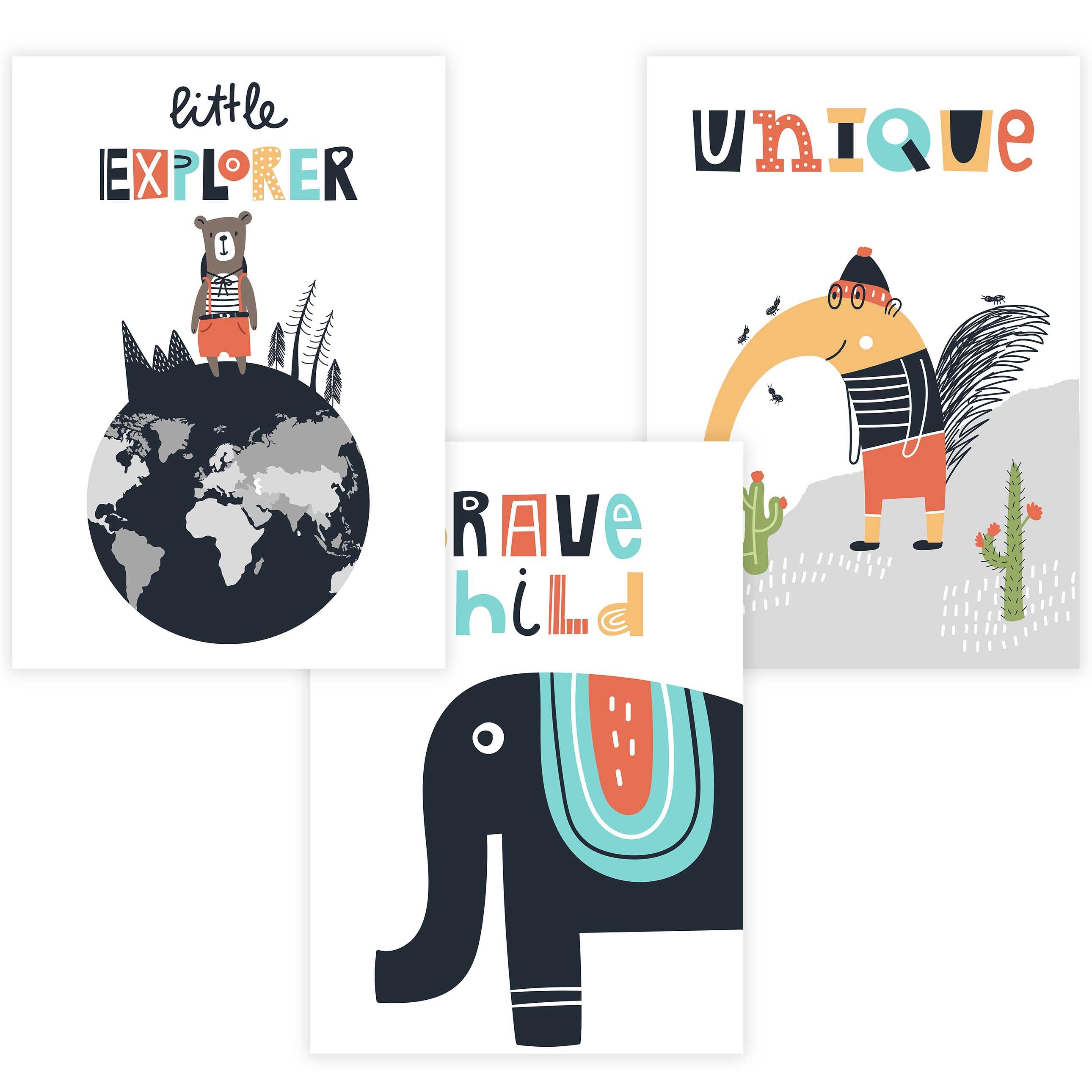 Poster Kinderzimmer Poster 3er Set Premium P779 / Little Explorer