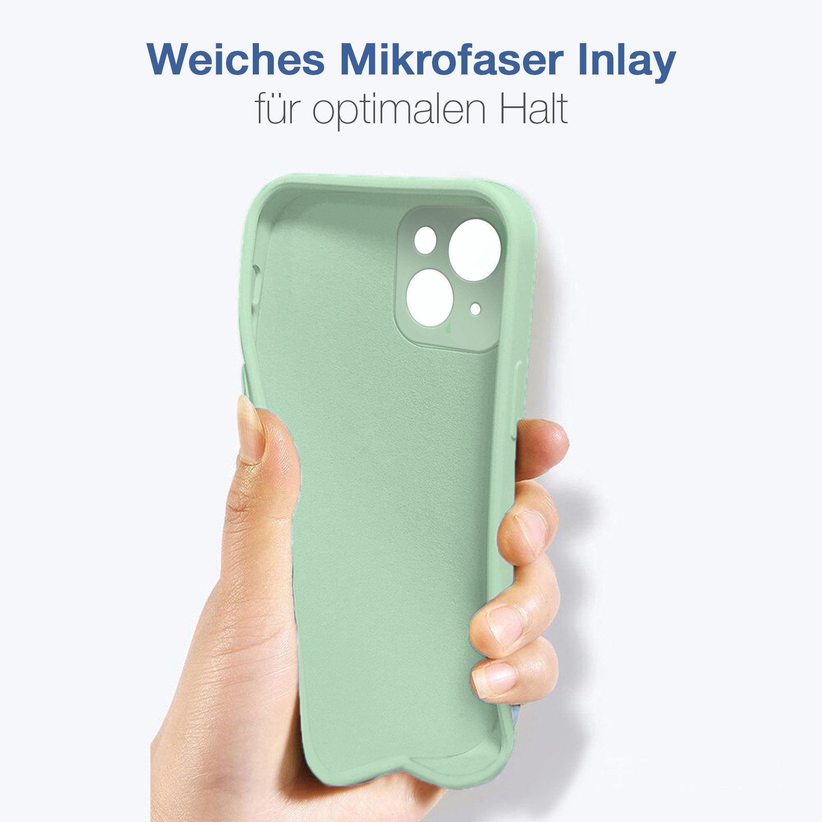 Tec-Expert Handyhülle SoftGrip Cover Hülle für Apple iPhone 13, Handy Case Bumper integrierter Kameraschutz flexibel