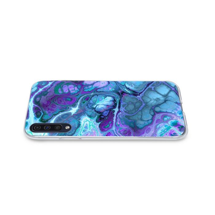 MuchoWow Handyhülle Kunst - Golf - Blau - Psychedelisch Handyhülle Samsung Galaxy A30s Smartphone-Bumper Print Handy