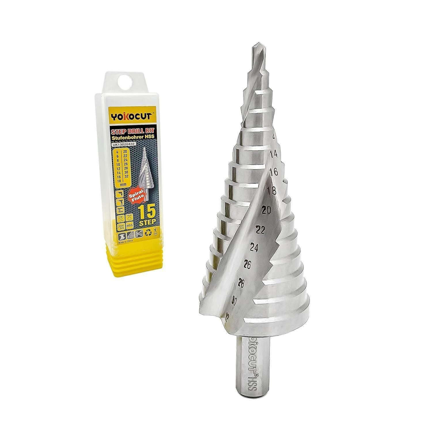 LuxusKollektion Stufenbohrer Stufenbohrer HSS Stahl 15 4-32mm Metall ∅ 4-32mm TurboLine