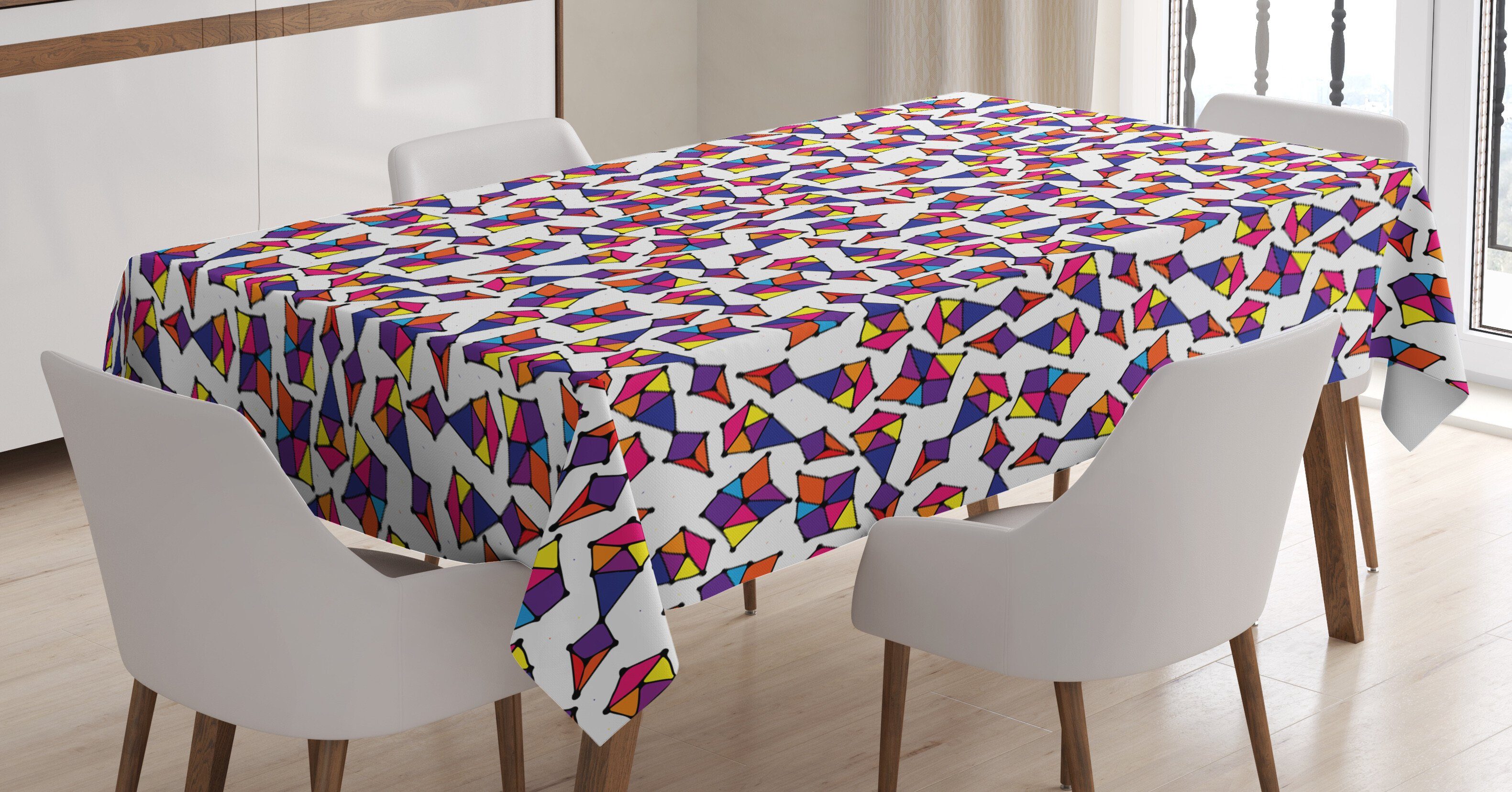 Abakuhaus Tischdecke Waschbar Für Farbfest Klare Farben, Außen Abstrakte geeignet den Dots Bunt Bereich Formen