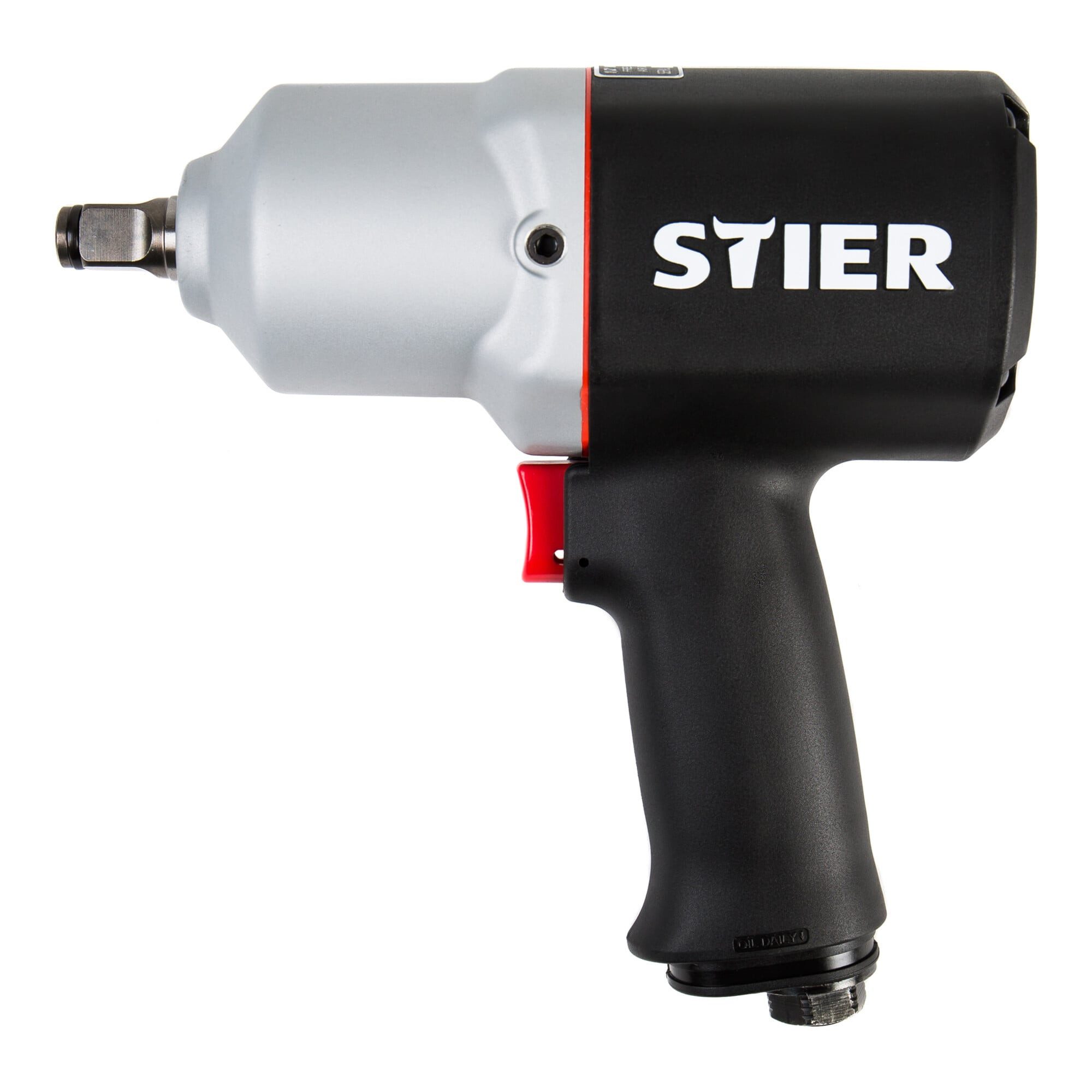 Stier Druckluft-Schlagschrauber STIER Druckluft Schlagschrauber 15-PC leicht vierkant max. 1.054 Nm 1