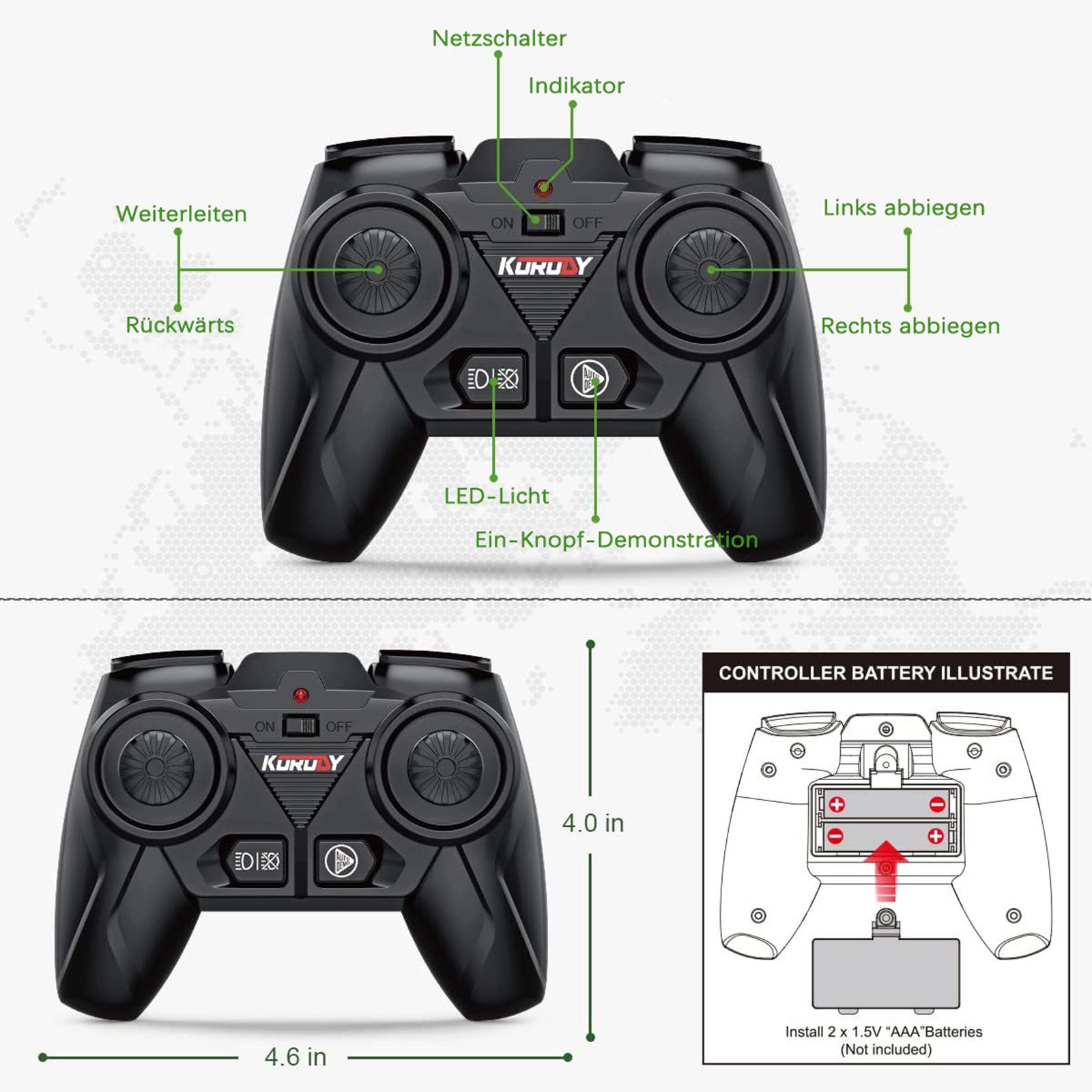 Esun RC Tractor, Remote Controlled Tractor, RC Tractor with Trailer (Set, Complete Set), Wood Grabber, 4 Wood Strips, Truck Toy for Ages 3, 4, 5, and 6