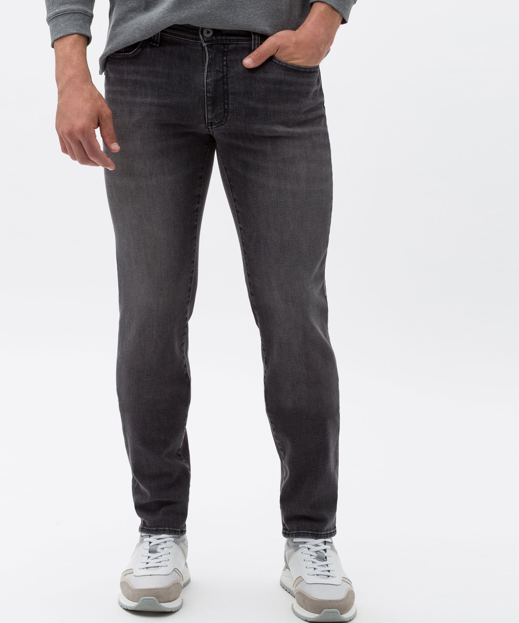 Brax 5-Pocket-Jeans Cadiz Organic Flex Denim grau