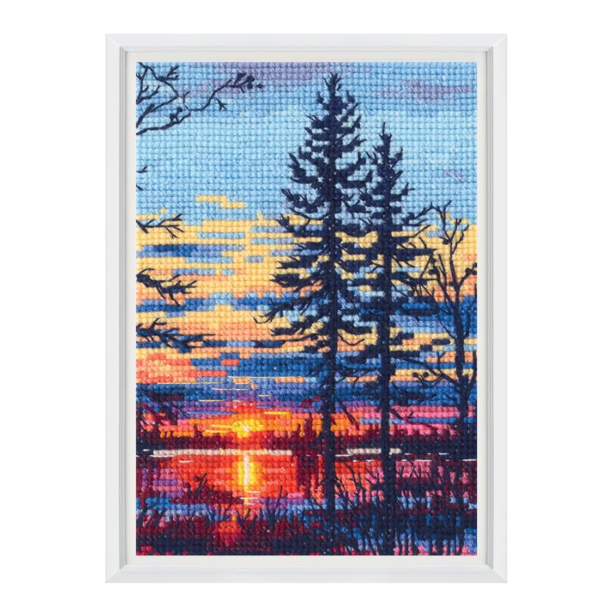 RTO Kreativset RTO Kreuzstich Stickpackung "Wenn die Sonne untergeht", Zählmuster, (embroidery kit by Marussia)