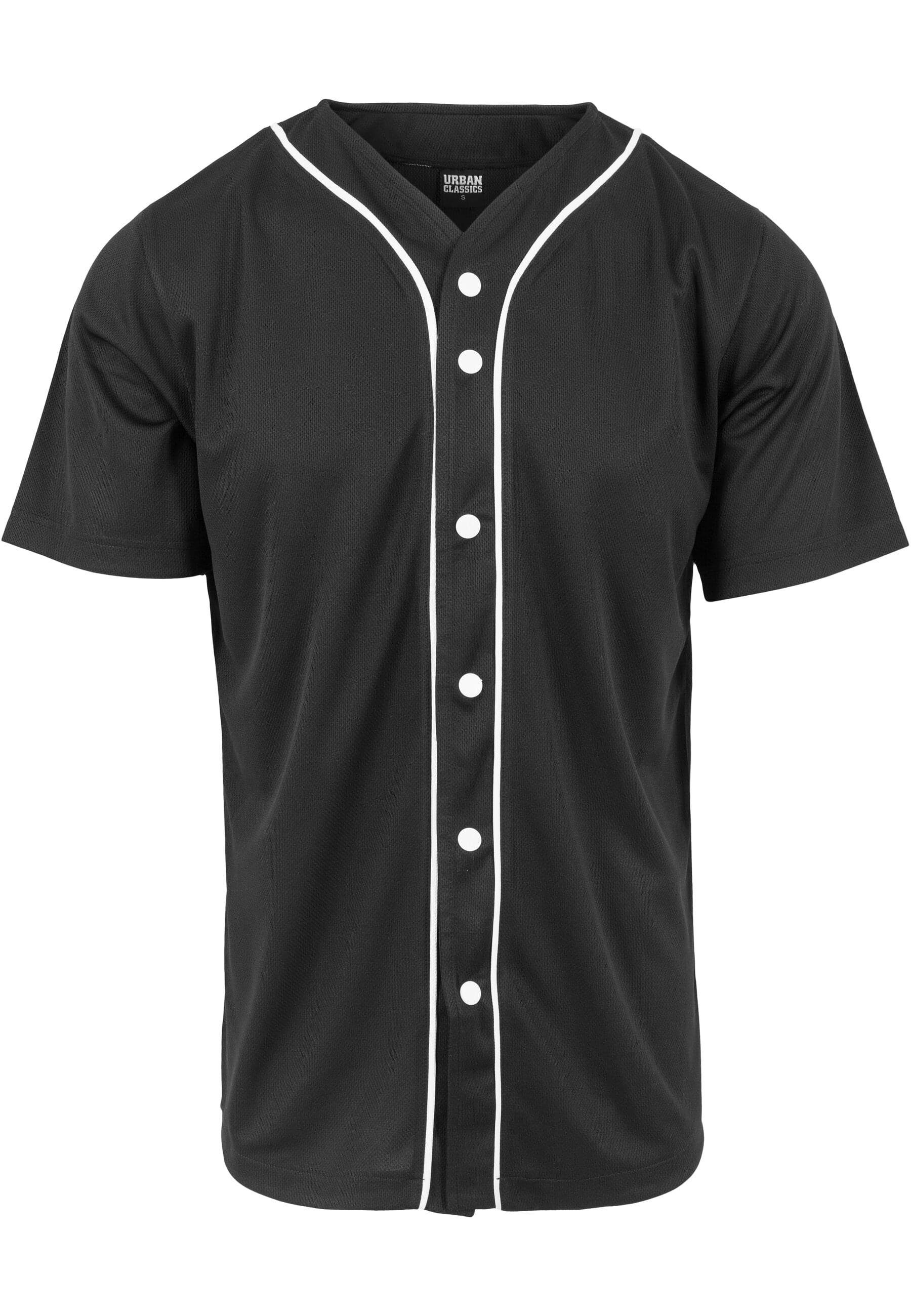 URBAN CLASSICS T-Shirt Herren Baseball Jersey black/white (1-tlg) Mesh