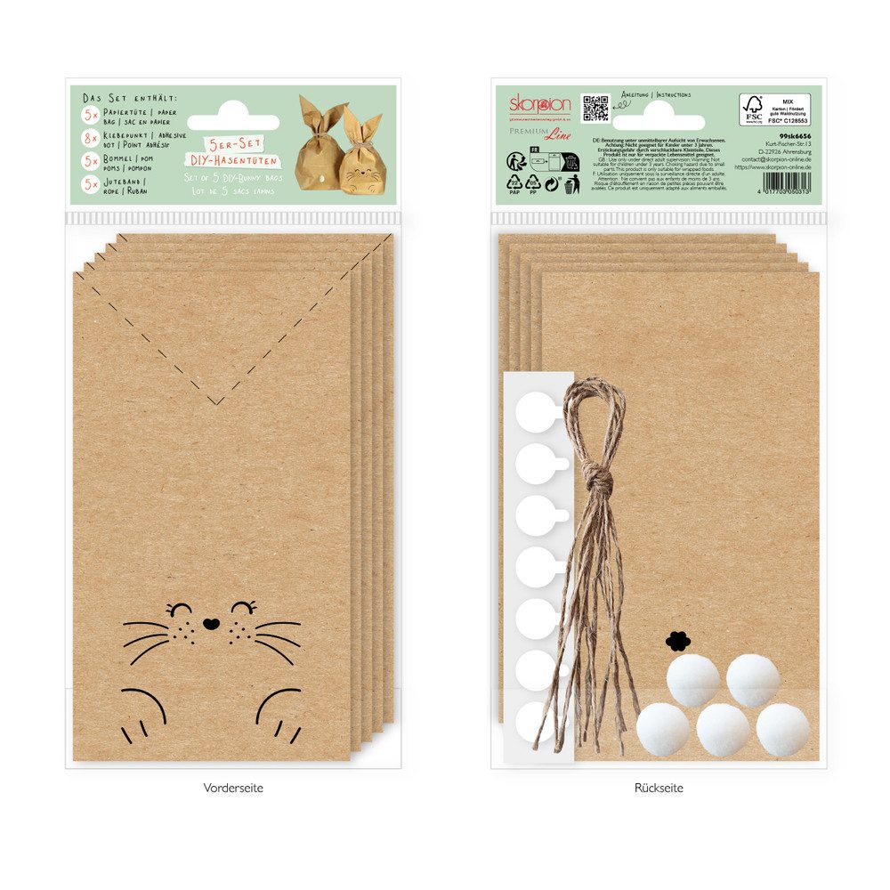 Skorpion Kreativset DIY Ostertütchen - Bastelset, (11-tlg)