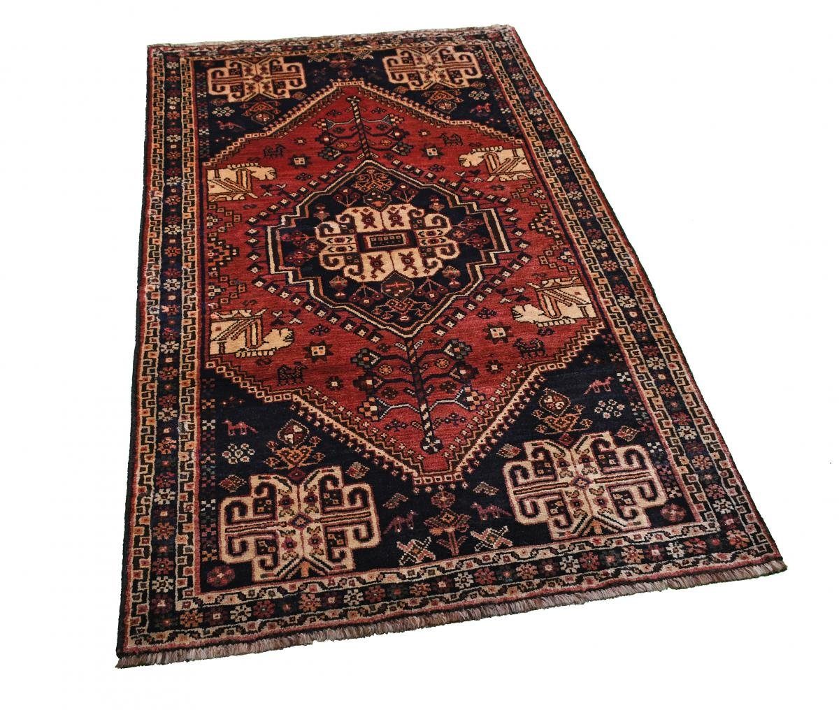 Orientteppich / Trading, 111x179 mm Orientteppich Shiraz Handgeknüpfter Perserteppich, 10 rechteckig, Nain Höhe: