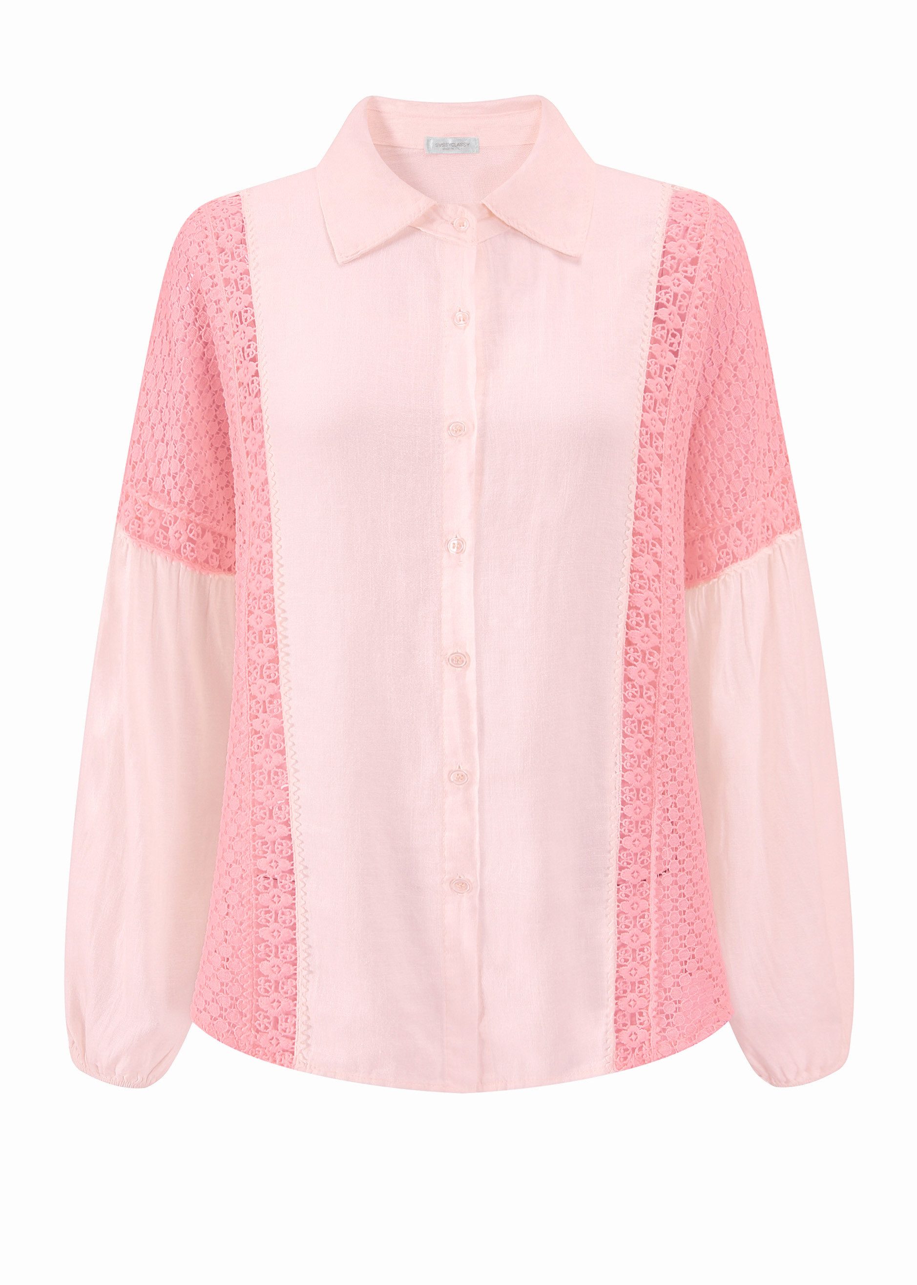 SASSYCLASSY Langarmbluse Leinen Bluse Damen mit günstig online kaufen