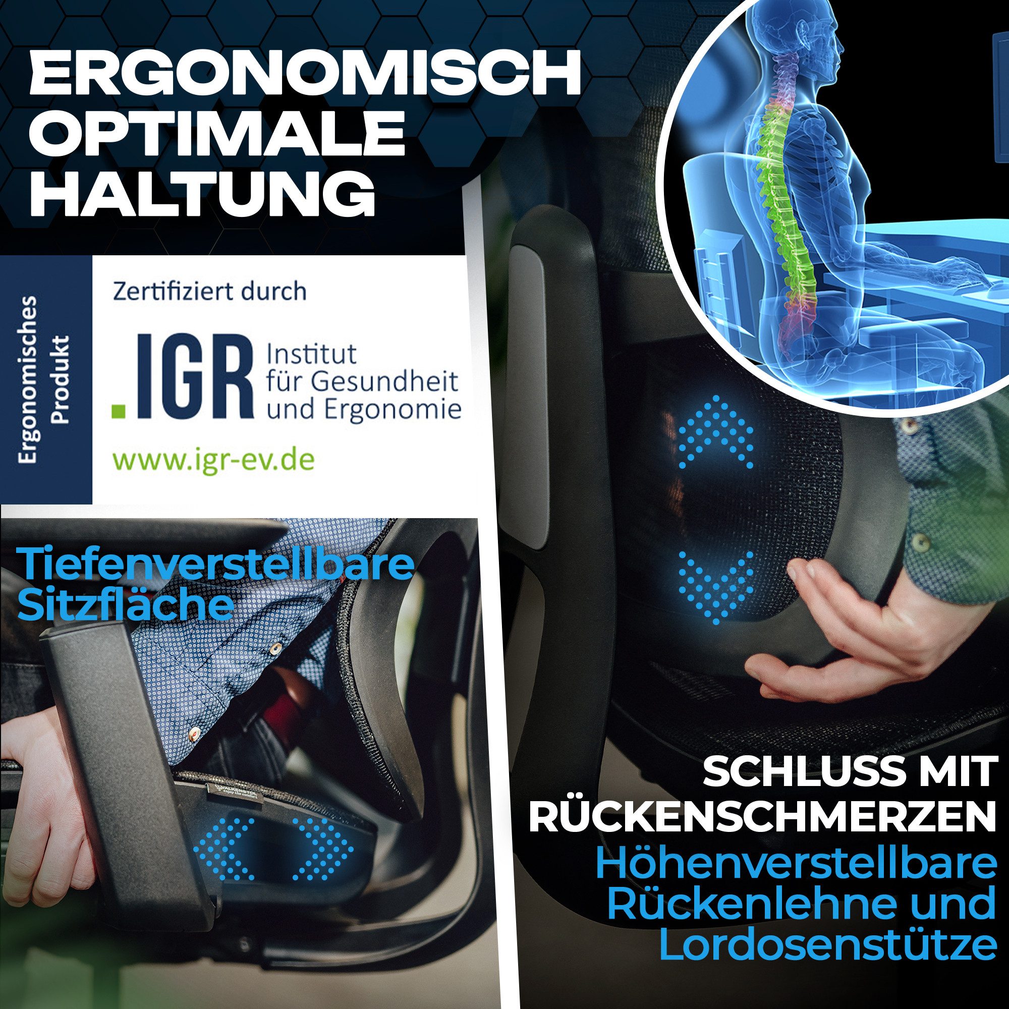 VALKENSTOL Bürostuhl M5 Chefsessel, Ergonomischer Bürostuhl, günstig online kaufen