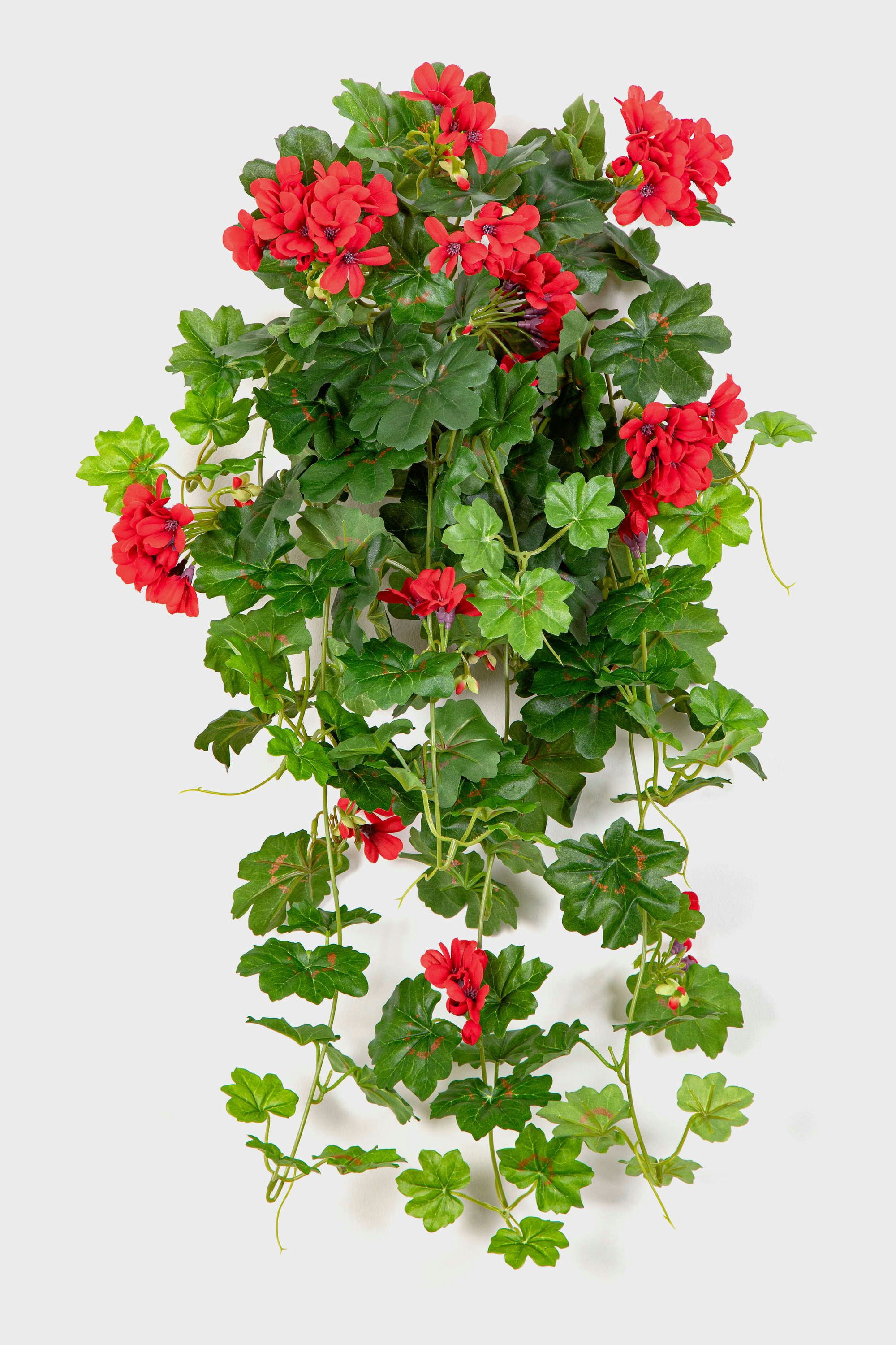 Kunstblume Künstliche Geranie KAISA auf Steckstab, rot, 70cm Geranie, artplants, Höhe 70.0 cm