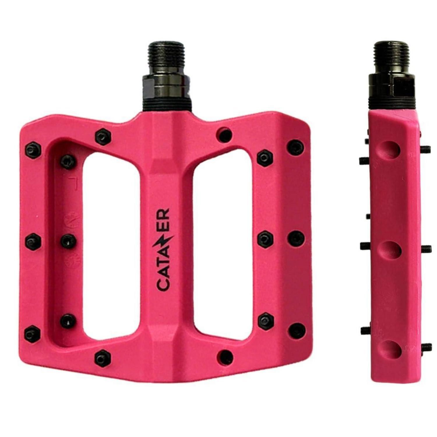 LuxusKollektion Plattformpedale MTB Pedale Nylon Pink Leicht & Robust 9/16