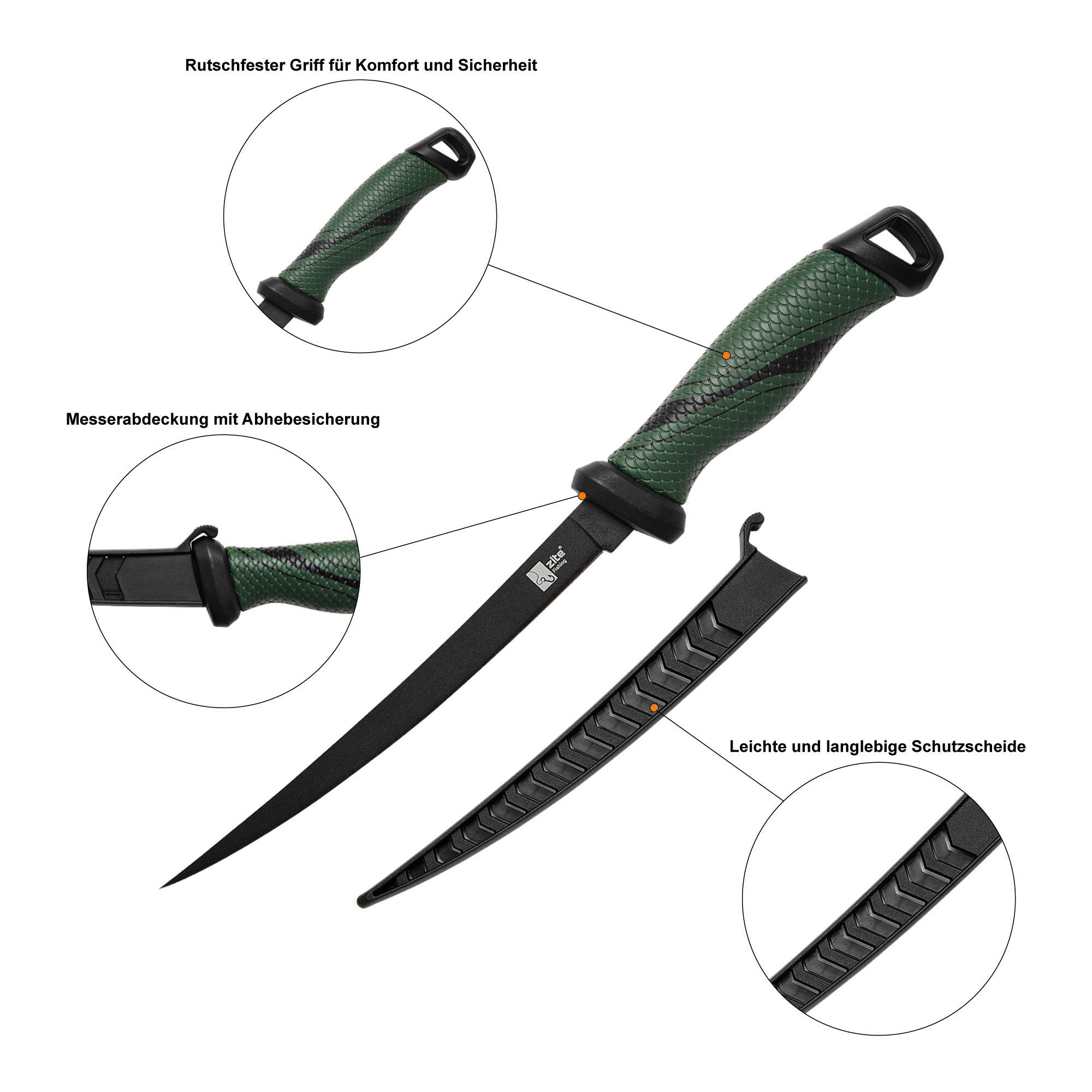 Zite Fischfiliermesser Profi-Filetiermesser-Set für präzises & sicheres Filetieren – Bild 5 von 5