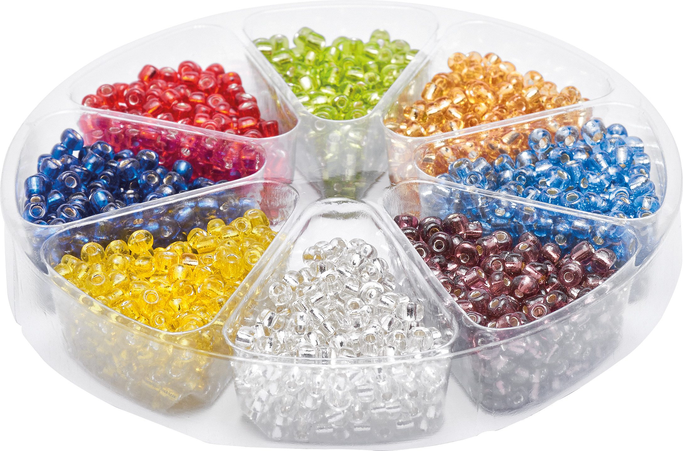 UIT Bastelperlen Rocailles Silverline, 56 g