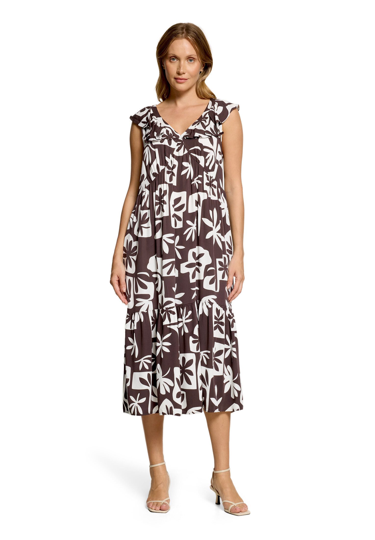 Cartoon Druckkleid Damen mit Flügelärmeln