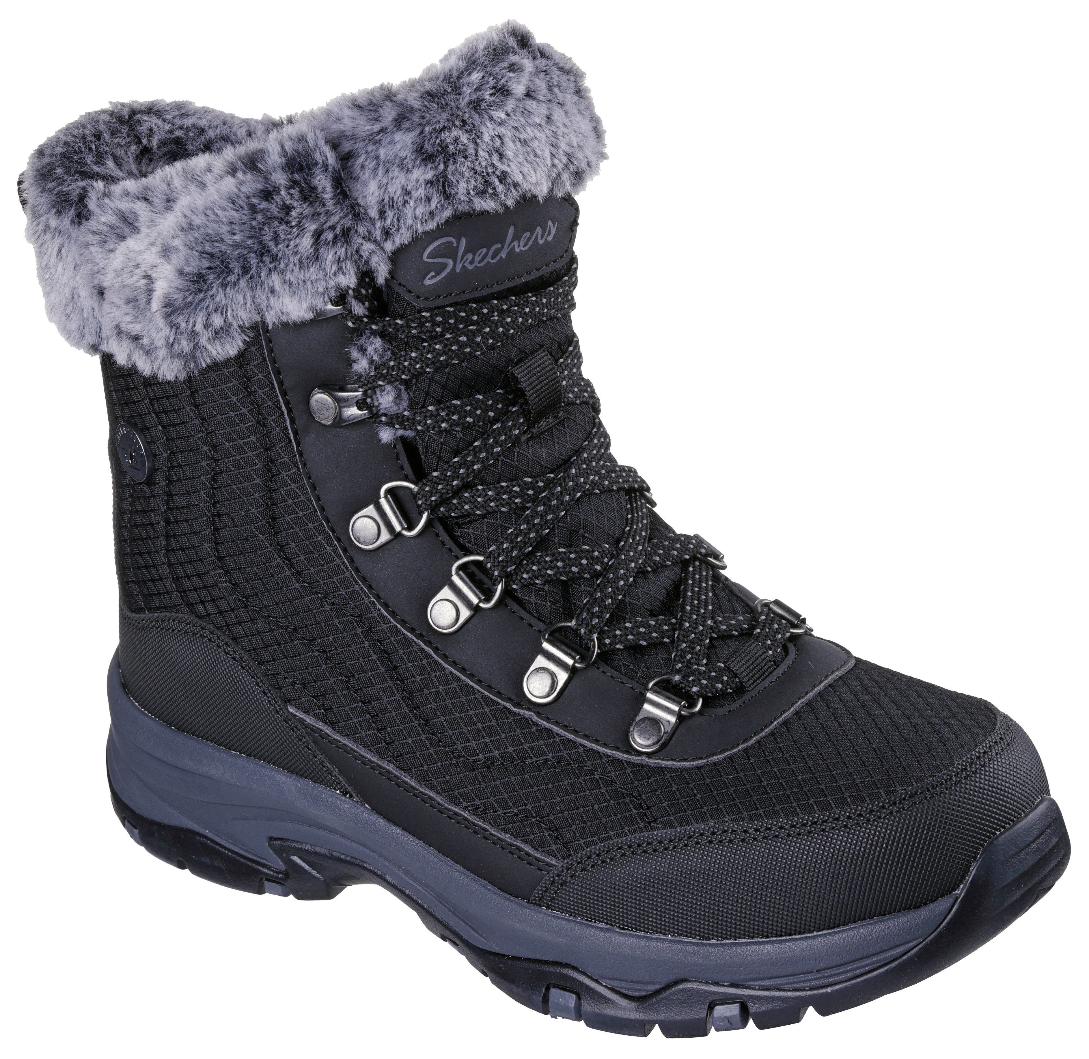 Skechers TREGO-STORMIE Winterboots Snowboots, Schnürstiefel mit rutschhemmender Laufsohle