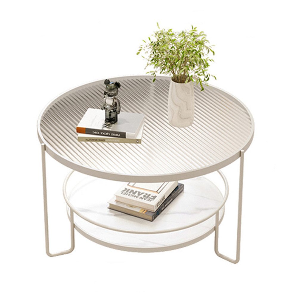 NUODWELL Couchtisch Couchtisch Rund, Wohnzimmertisch Moderner Glas Sofatisc günstig online kaufen
