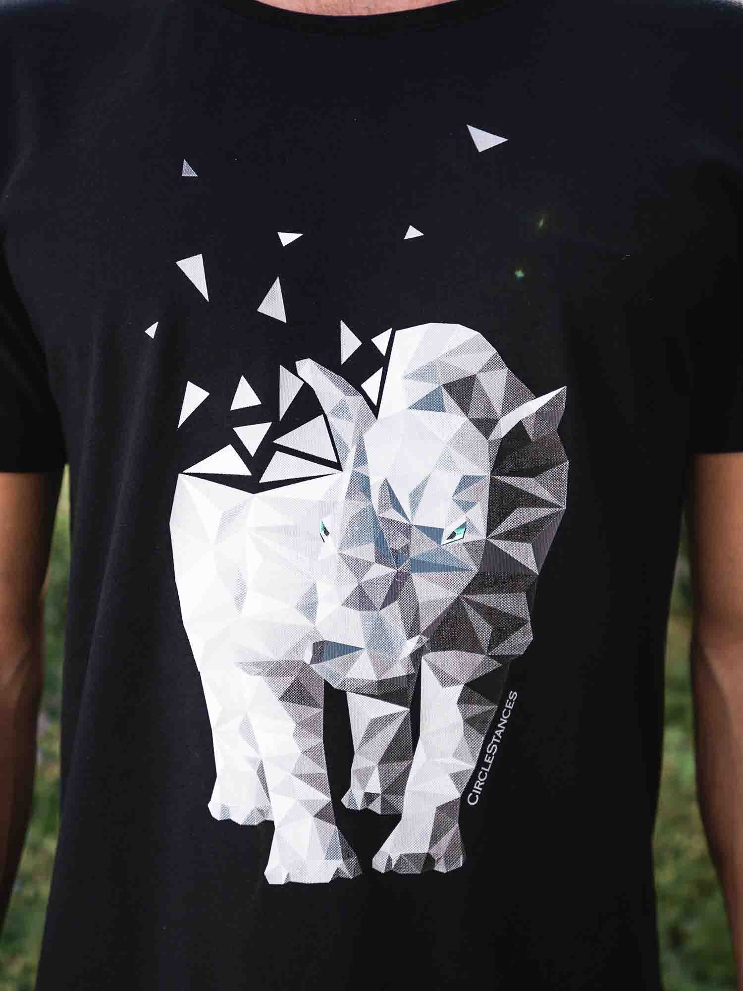 T-Shirt Nashorn (Bio) CircleStances Print Transparente (1-tlg) T-Shirt Lieferkette