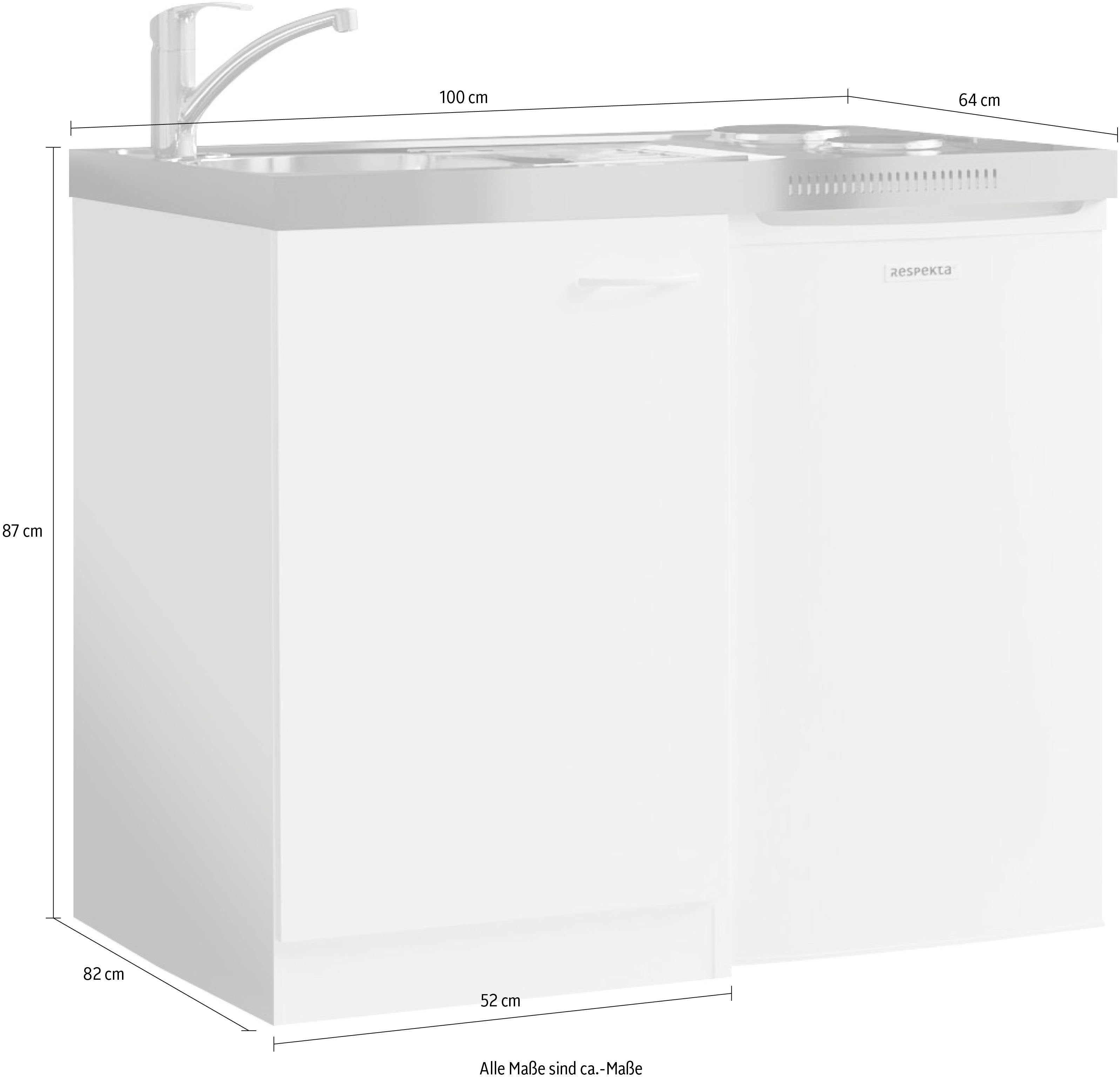 RESPEKTA Pantryküche Levin, Breite 100 cm, in exklusiver Konfiguration für OTTO