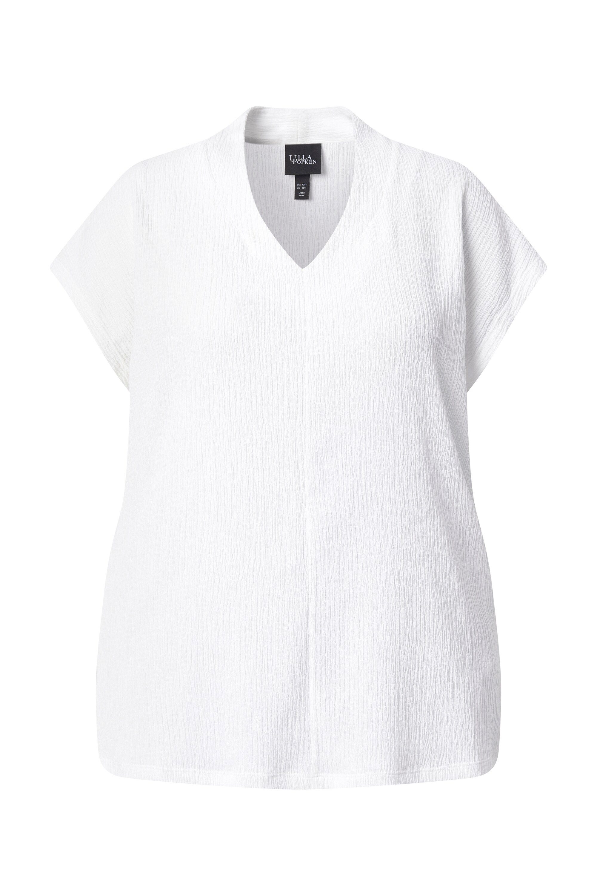 T-Shirt T-Shirt Oversized Kelchkragen V-Ausschnitt Halbarm