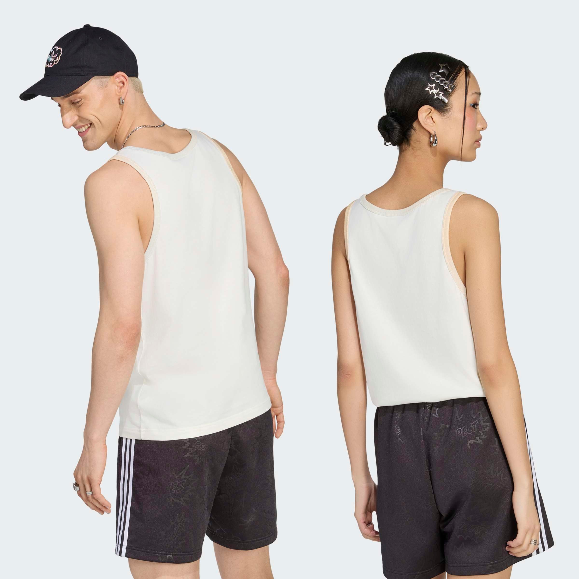 adidas Originals Tanktop PRIDE GFX TANK für Erwachsene, mit Rundhalsausschnitt, ohne Verschluss, aus Baumwolle