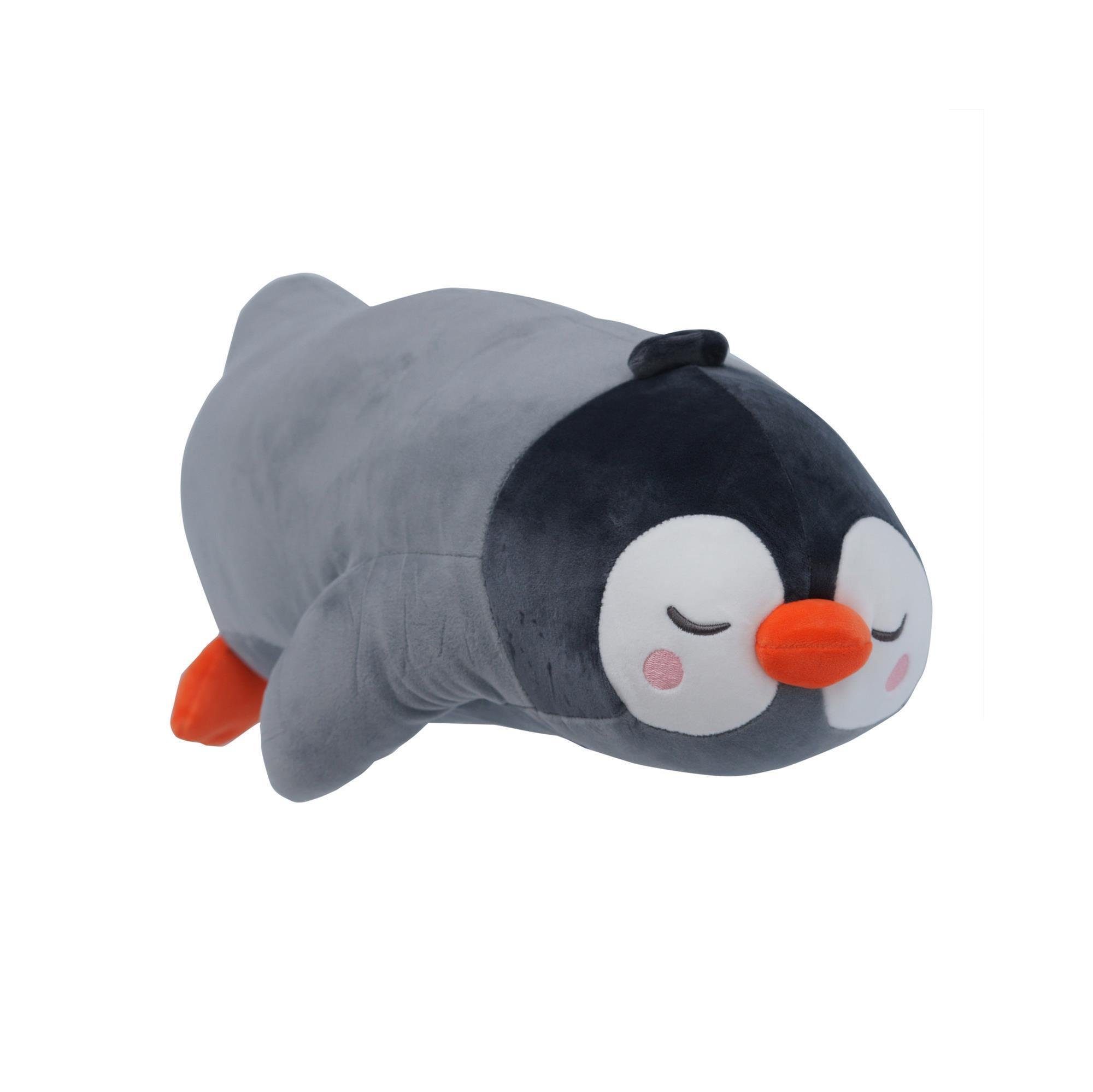 UNUS HOME Seitenschläferkissen Pinguin Kissen, 1-tlg., 50 cm Grau, Lagerungskissen Stillkissen Kissen für Kinder Dekoration extrem weich