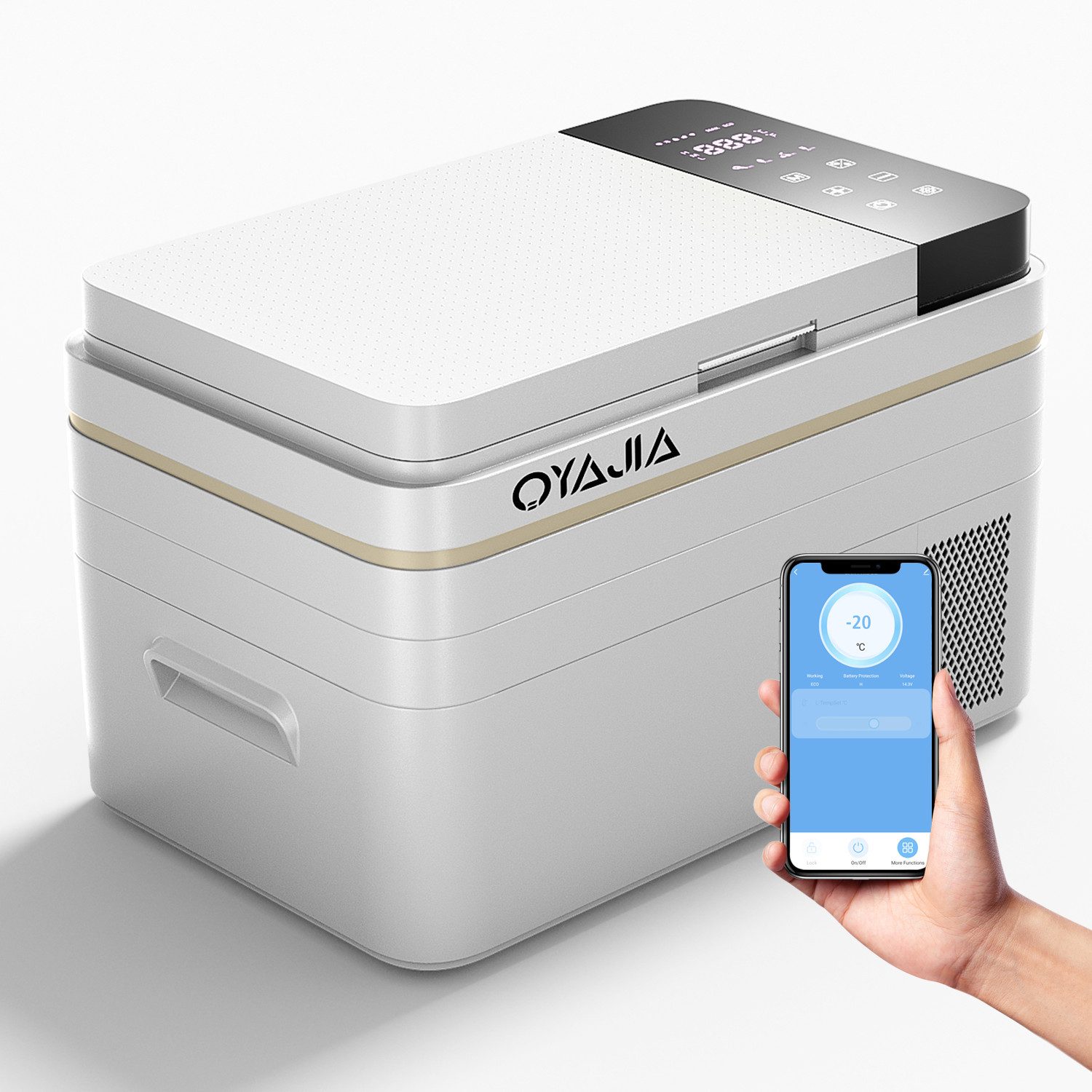 Kühlbox Kompressor Kühlbox 31L 45L 55L, Kühlbox Auto Mit APP-Steuerung, 12/24V