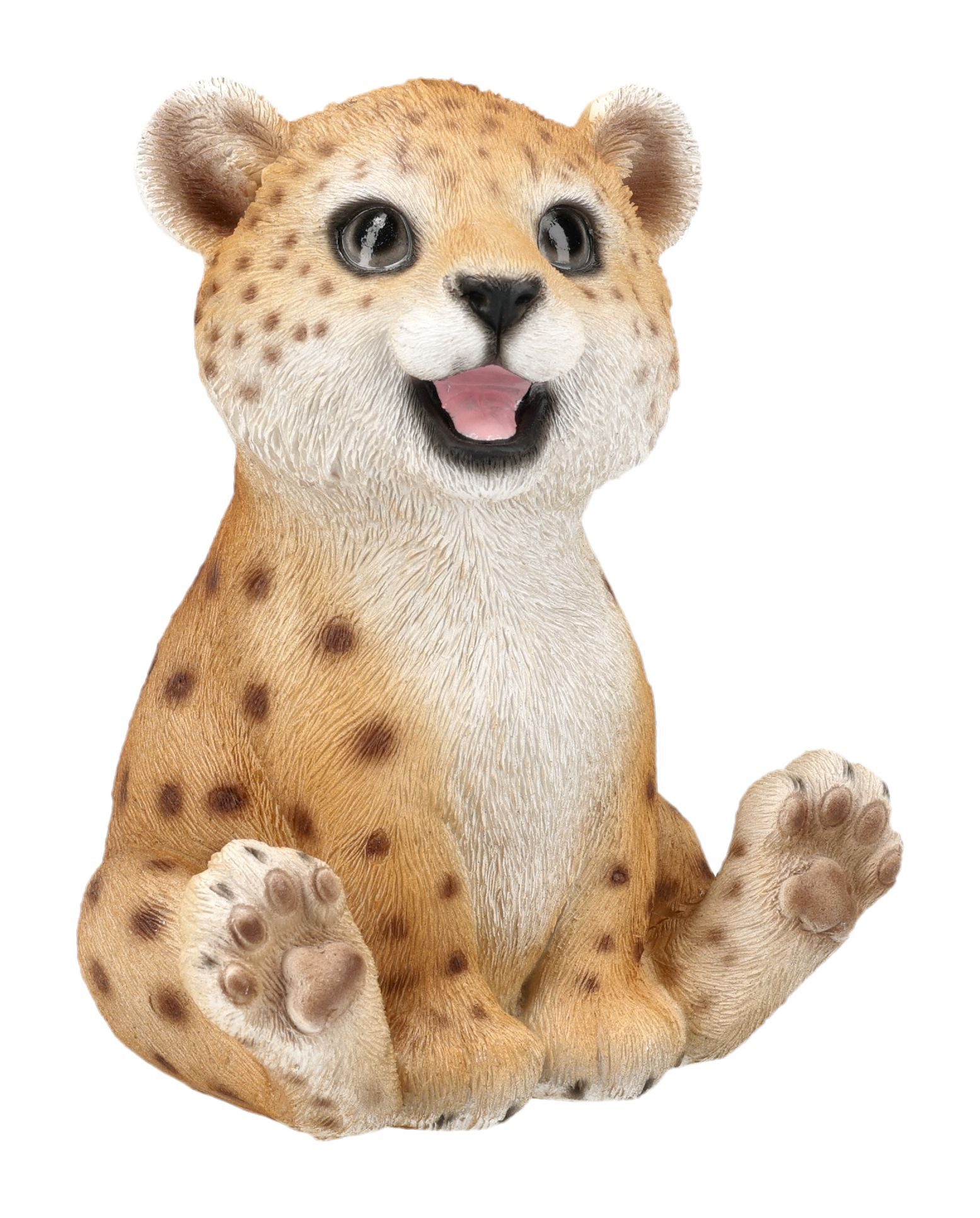 Figuren Shop GmbH Tierfigur Leoparden Figur – Tier Statue Dekofigur Sammlerfigur Leopard 12 cm