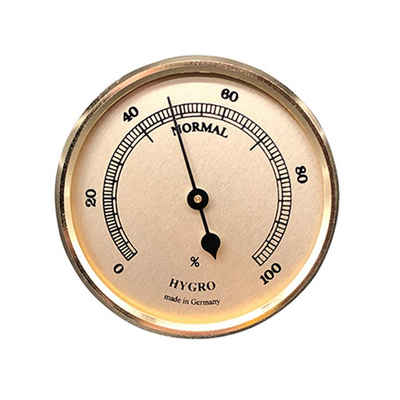 Selva Technik Hygrometer Einbau-Wetterinstrument Ø 65mm, gold Wetterstation