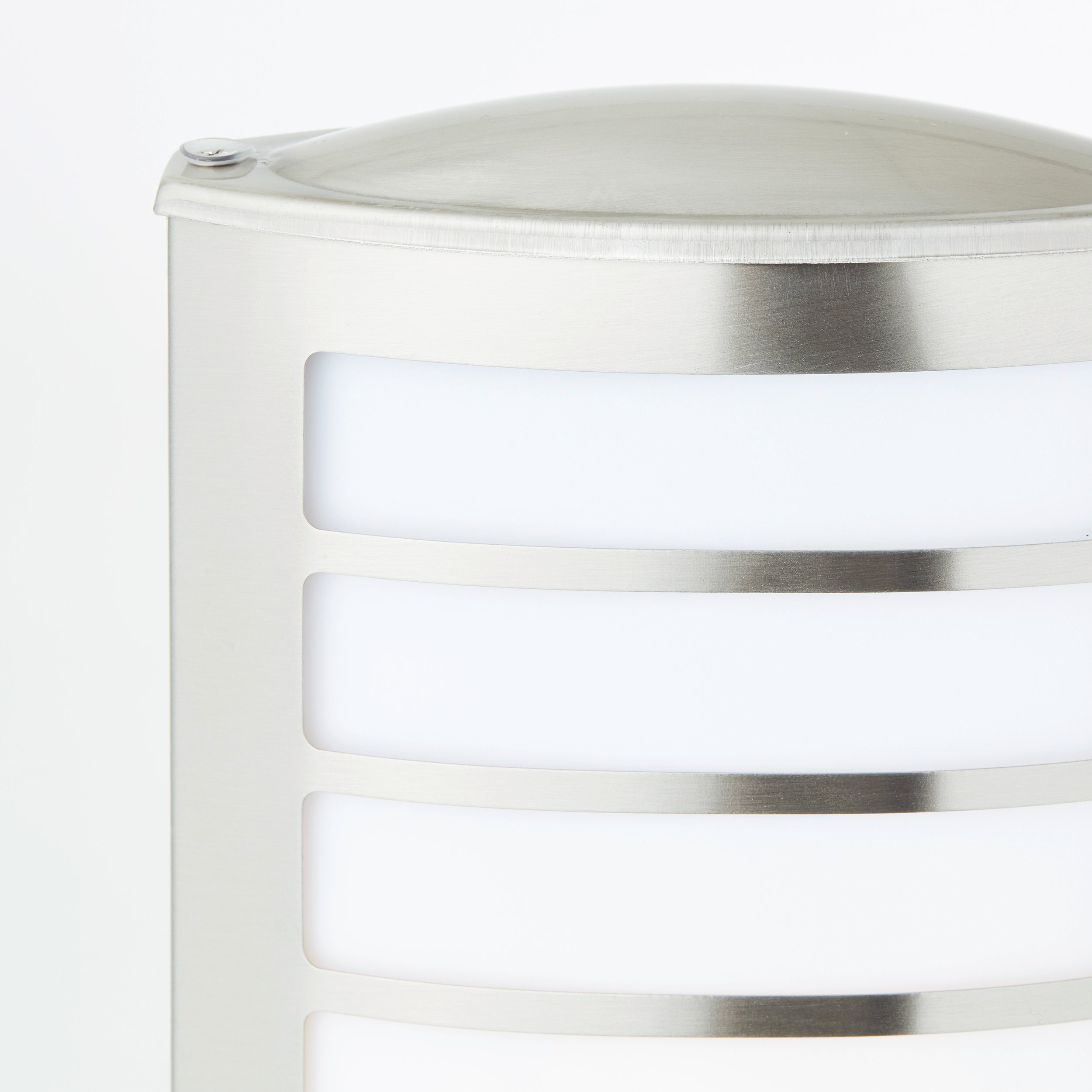 Lightbox Außen-Stehlampe, ohne Leuchtmittel, 40 E27, max. m W, Pollerlampe, IP44, 1 Edelstahl/Kunststoff Höhe