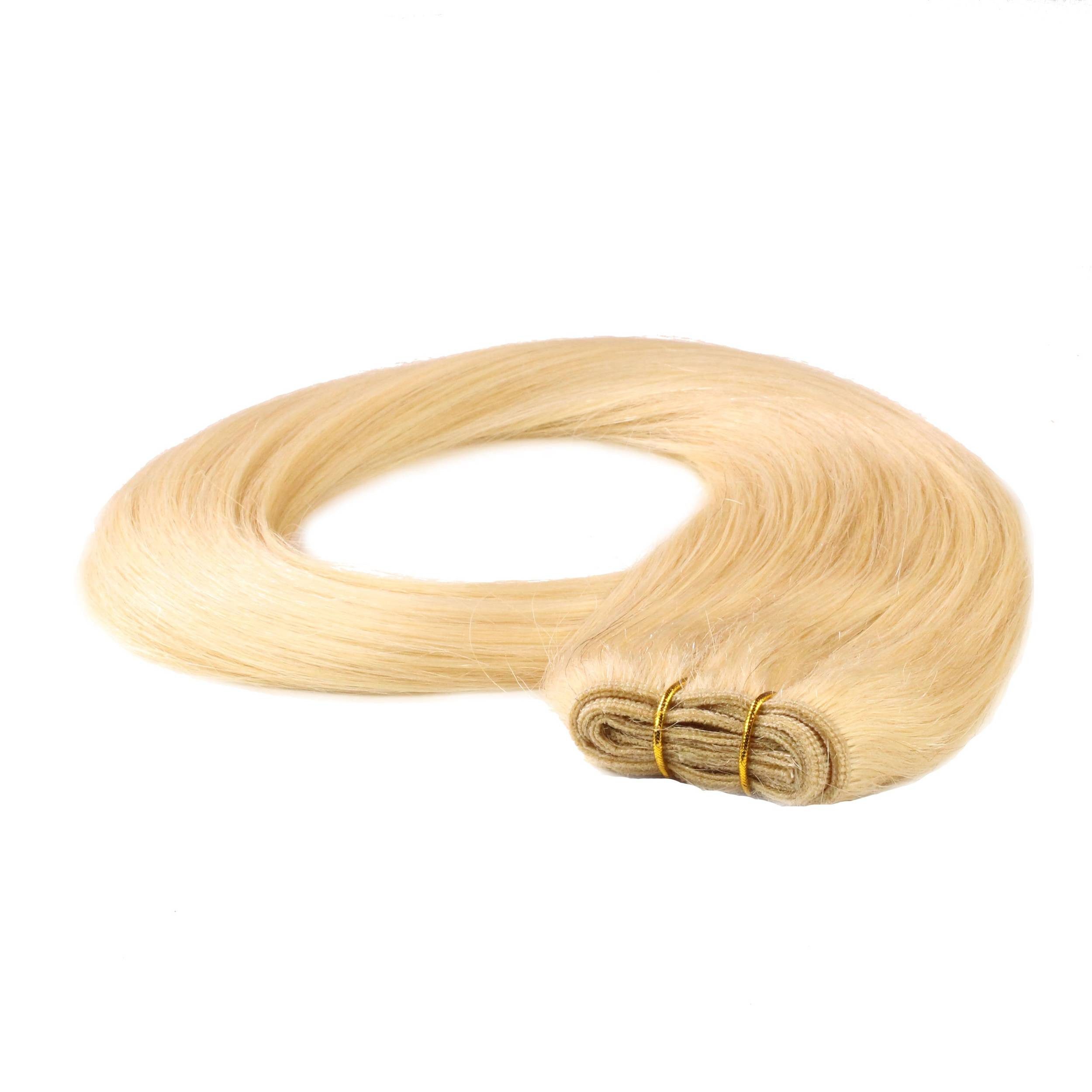 hair2heart Echthaar-Extension Glatte Echthaartresse #9/0 Lichtblond 40cm
