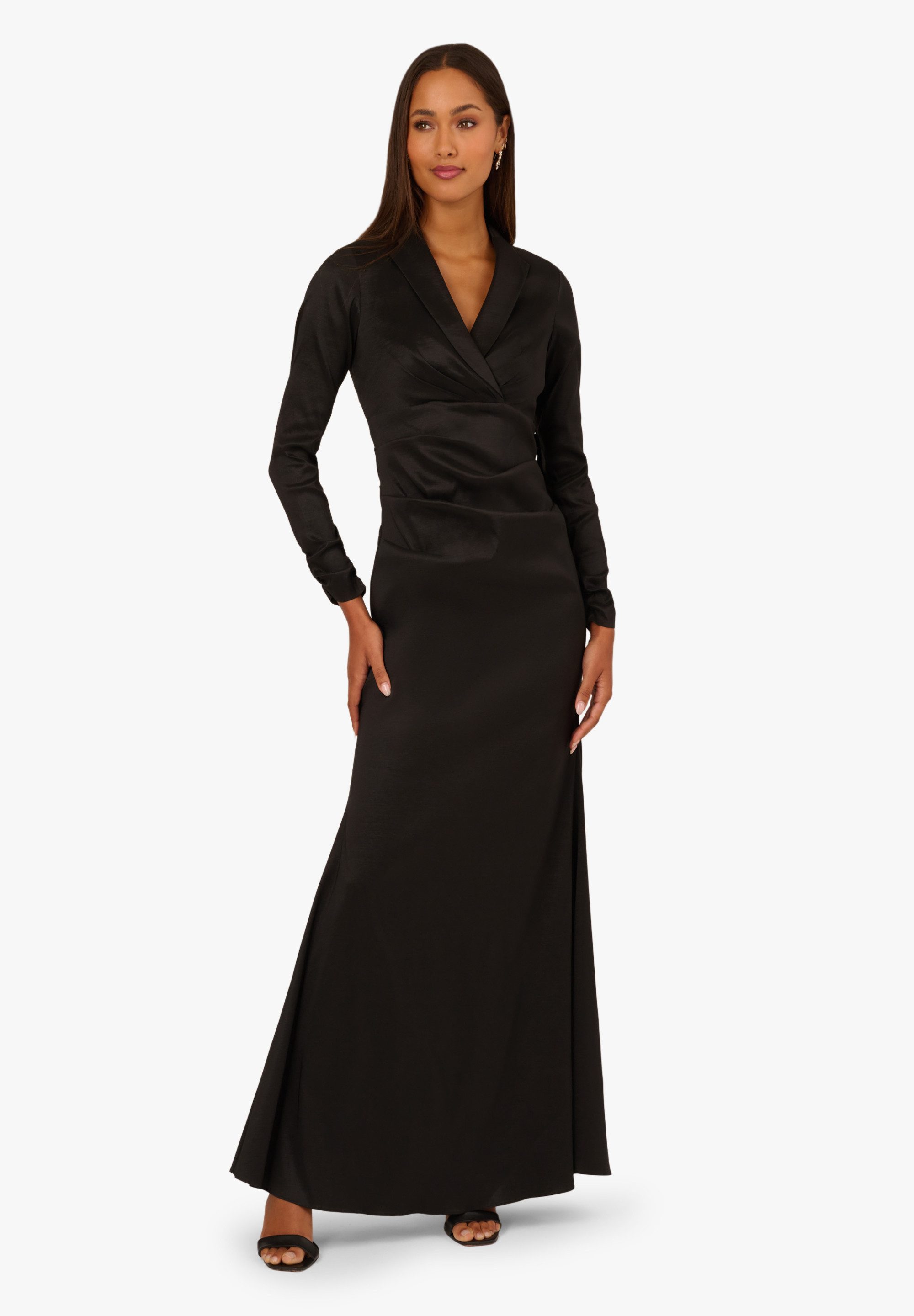 Adrianna Papell Abendkleid Stretch Taffeta Tuxedo Dress Elegantes, elastisches Taft-Smokingkleid