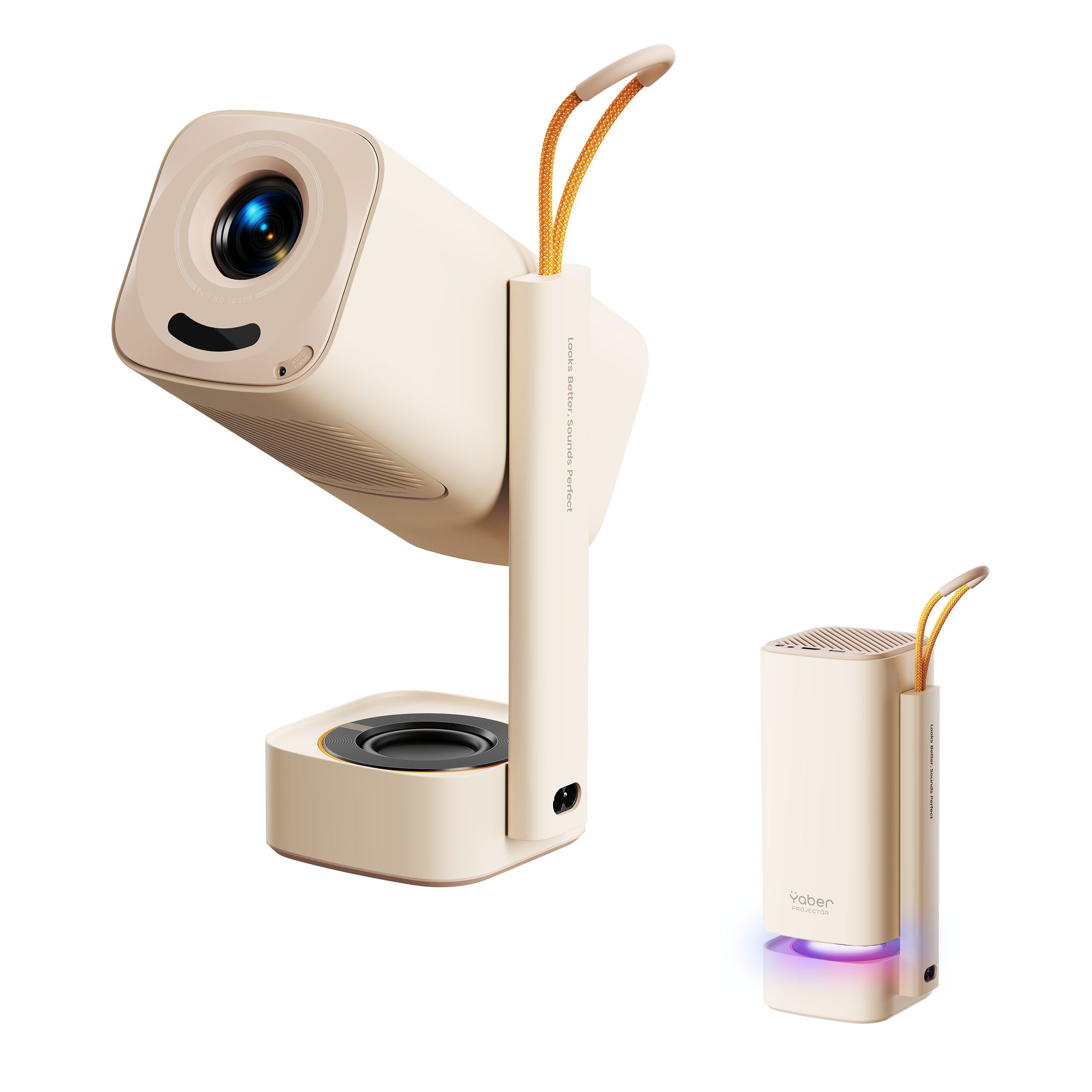 Yaber PROJECTOR T1 Pro tragbarer Kinoprojektor 180° Drehung Beamer