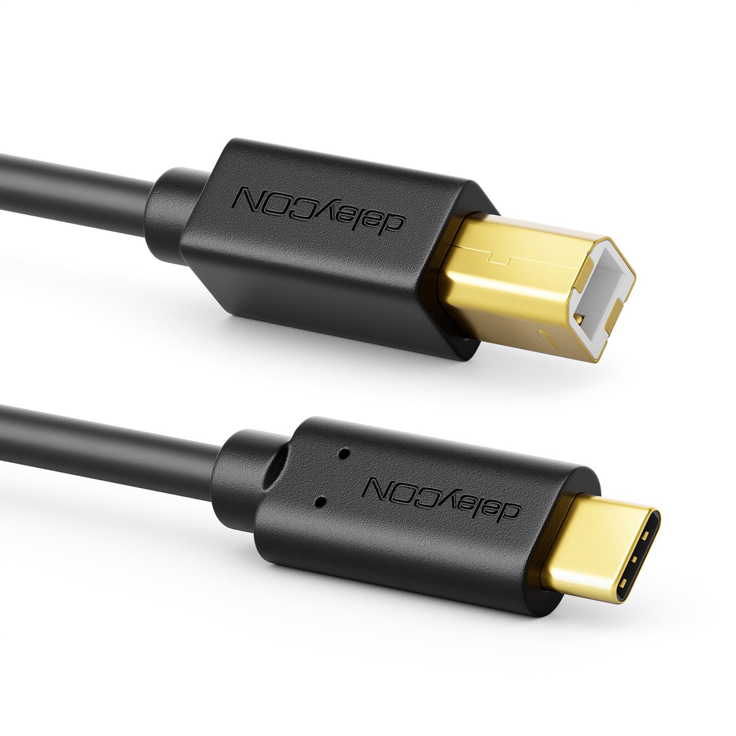 deleyCON deleyCON 1m USB C Kabel Datenkabel USB 2.0 USB-B zu USB-C Computer Tintenstrahldrucker