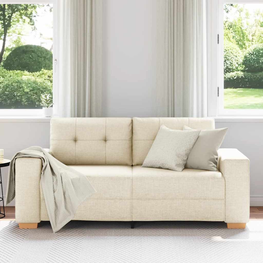 vidaXL Sofa Loveseat-Sofa Leinen 140 cm günstig online kaufen