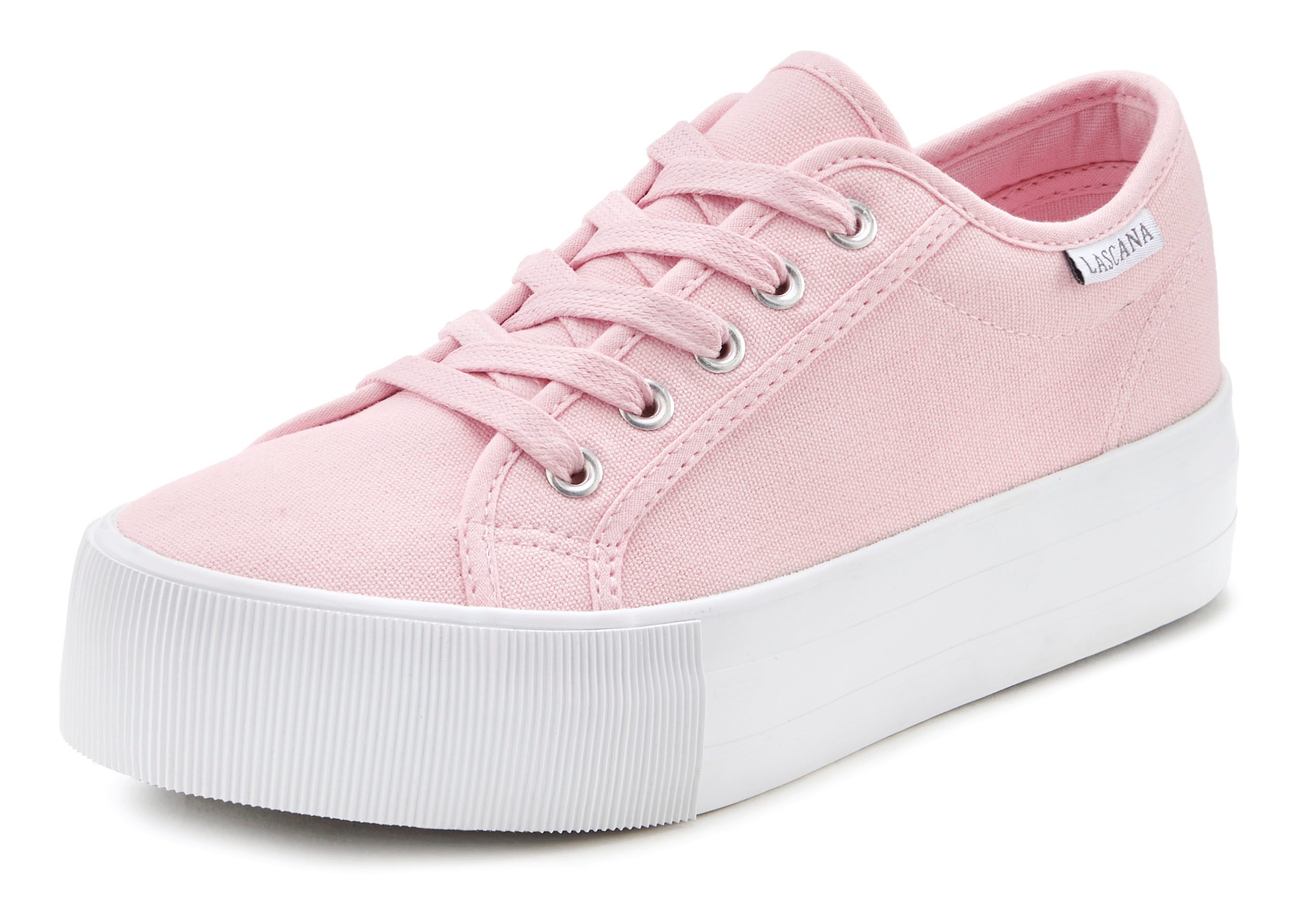 LASCANA Sneaker Schnürhalbschuh, Freizeitschuh aus Textil günstig online kaufen