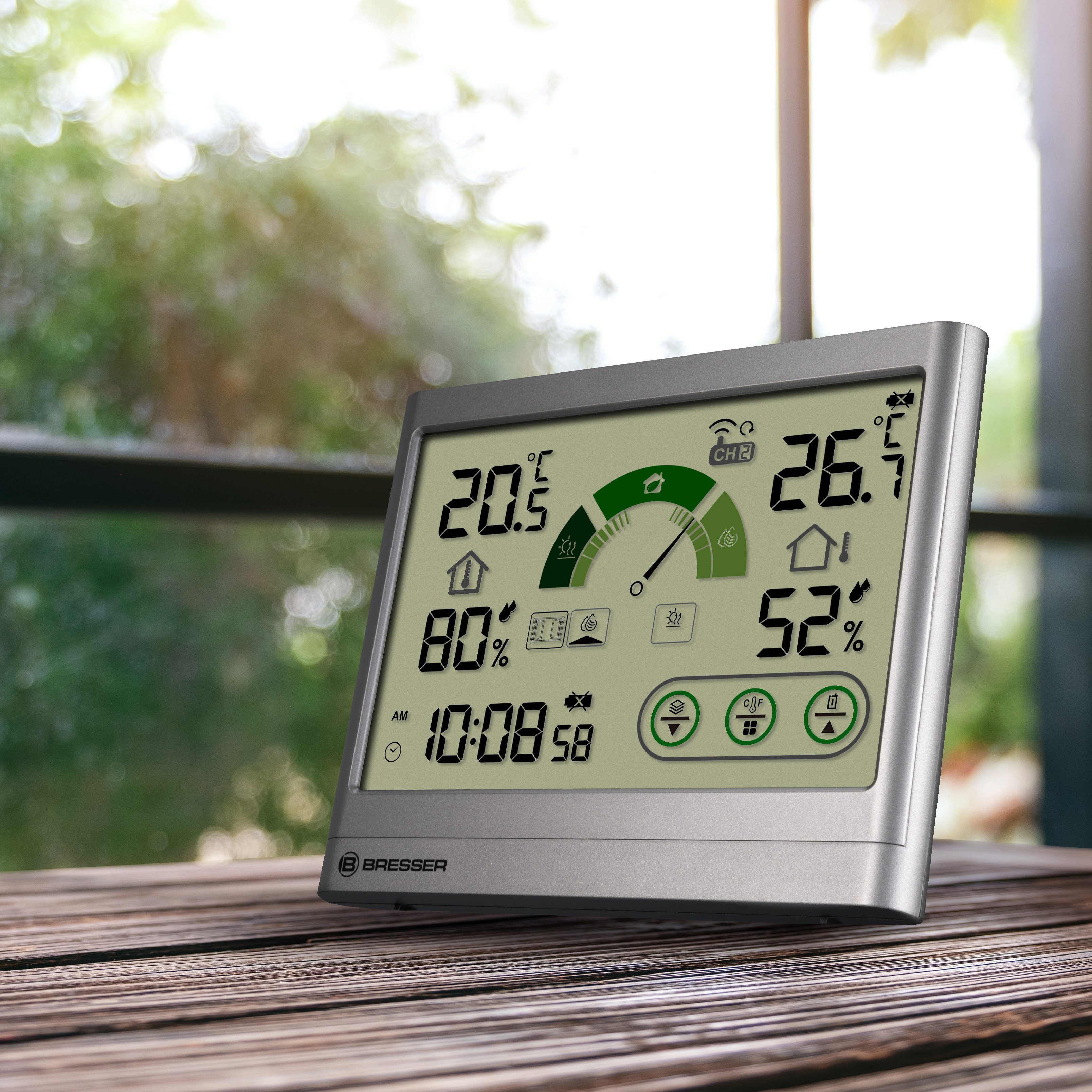 BRESSER Hygrometer BRESSER Thermo-Hygrometer mit Lüftungsempfehlung VentAir H – Bild 2 von 5
