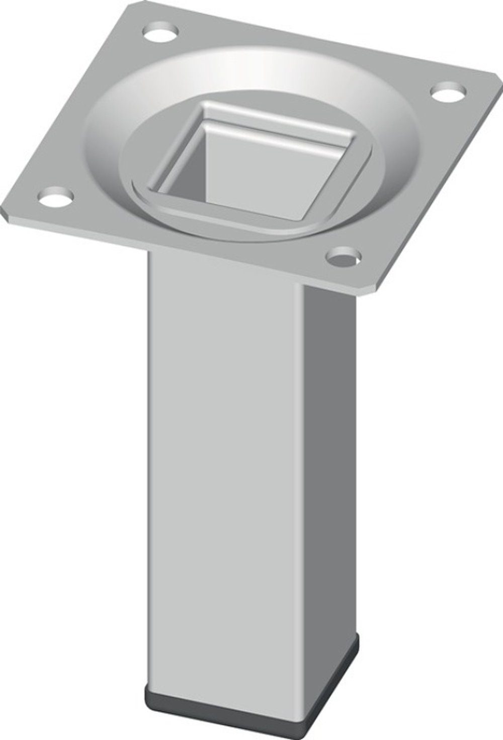 Möbelfuß 4er Pack ALFER ELEMENT SYSTEM 11101-00068 Möbelfuß weiß 25 x 25 mm