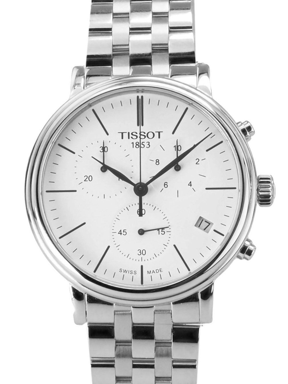 Tissot Chronograph schweizer Herren Uhr 41 mm Ø T1224171101100 Chronograph T-Classic, Saphirglas