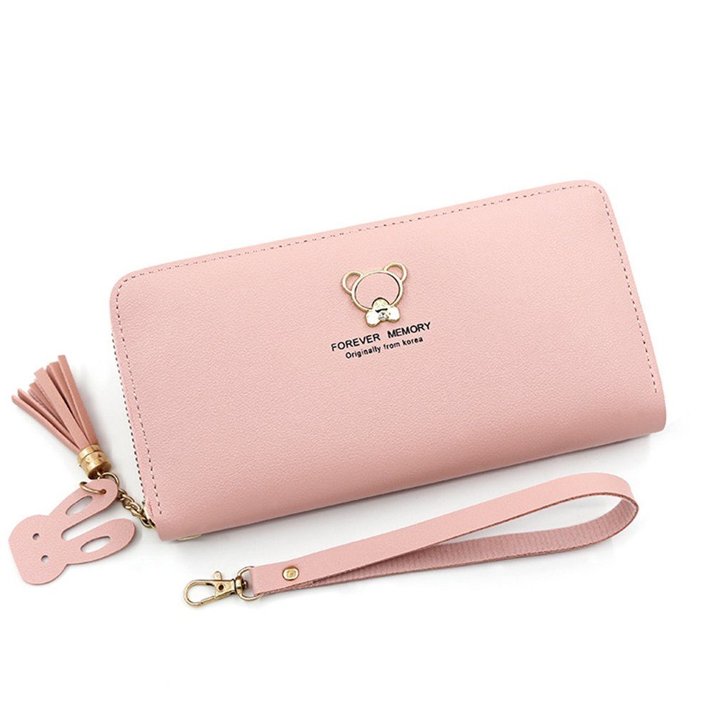 Geldbeutel, Passende 2 Portemonnaie, Geldbörse Tragbare Clutch-Geldbörse, pink Handtasche Blusmart 3-farbig