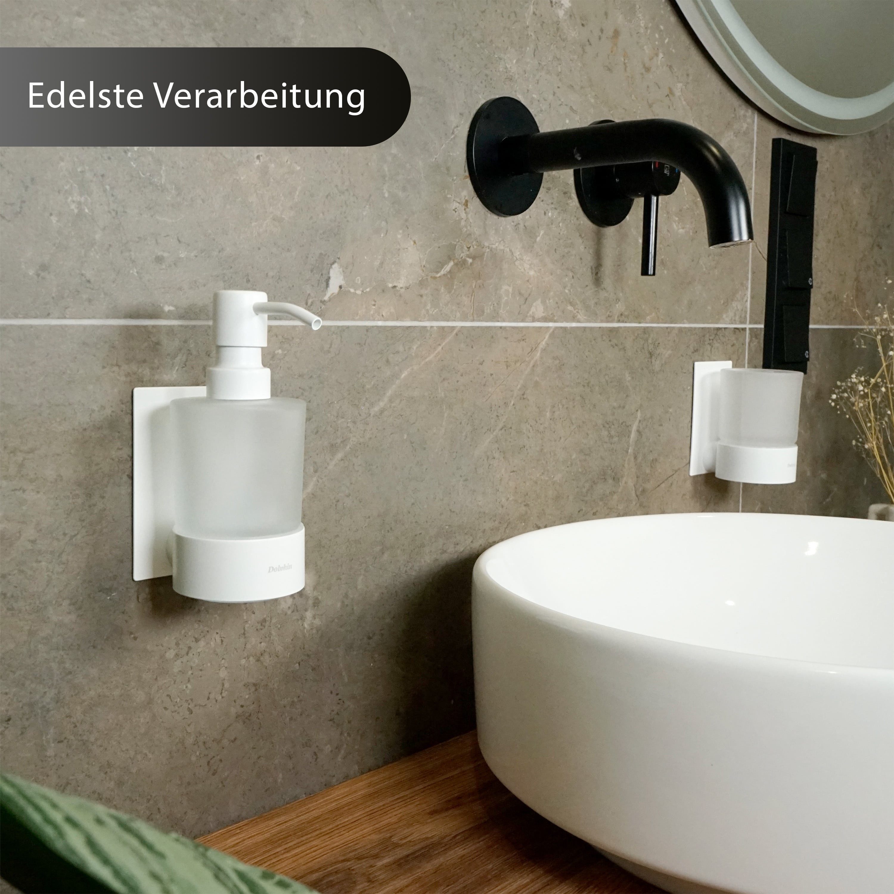 Dolvhin Seifenspender und Zahnputzbecher Set, Glas Handseifenspender & Zahn günstig online kaufen