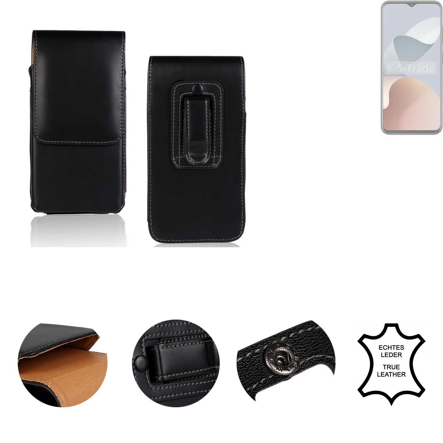 K-S-Trade Handyhülle für ZTE Blade A73, Holster Gürteltasche Handy Hülle Schutzhülle Handyhülle Leder