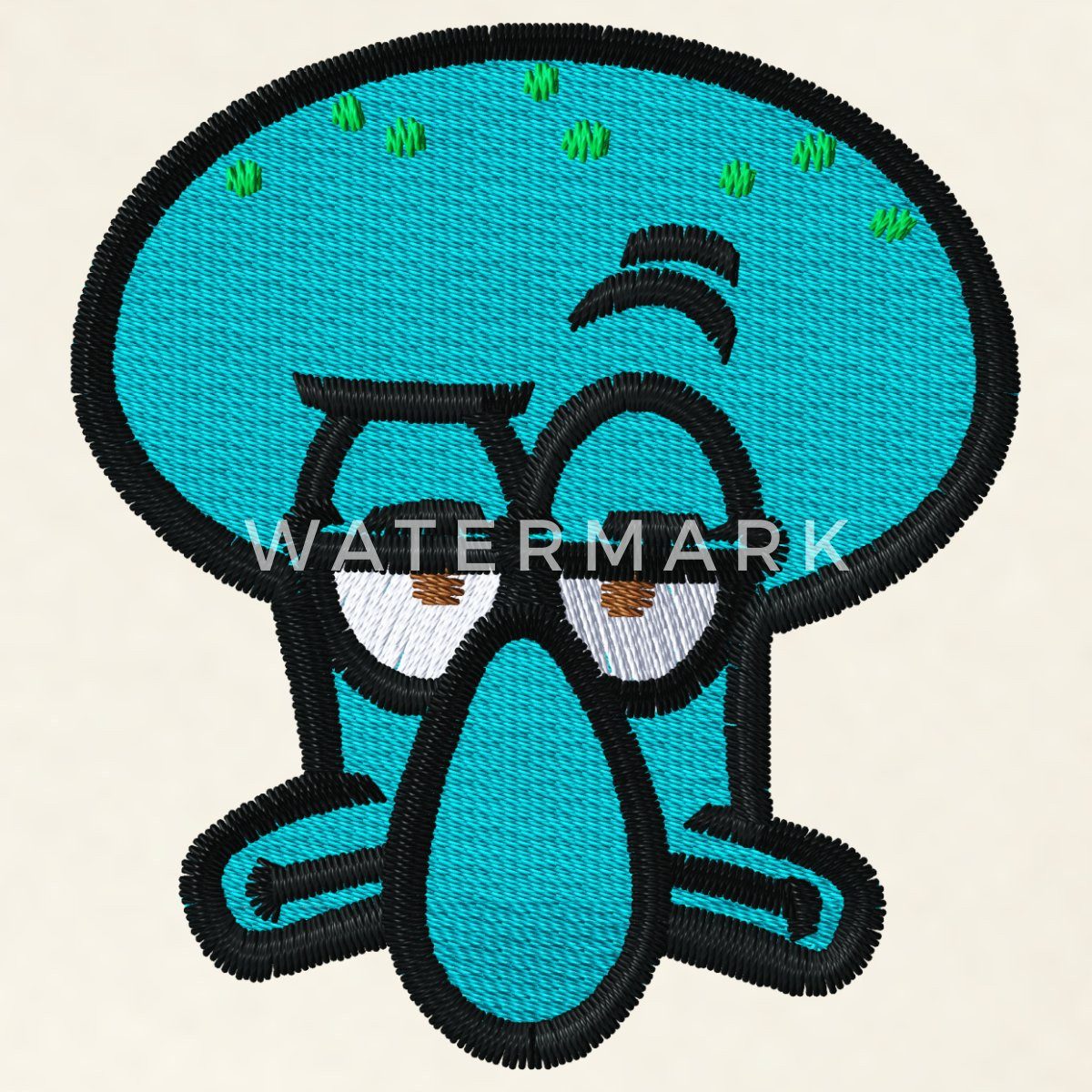 Spreadshirt T-Shirt SpongeBob Schwammkopf Taddäus Stick-Motiv günstig online kaufen