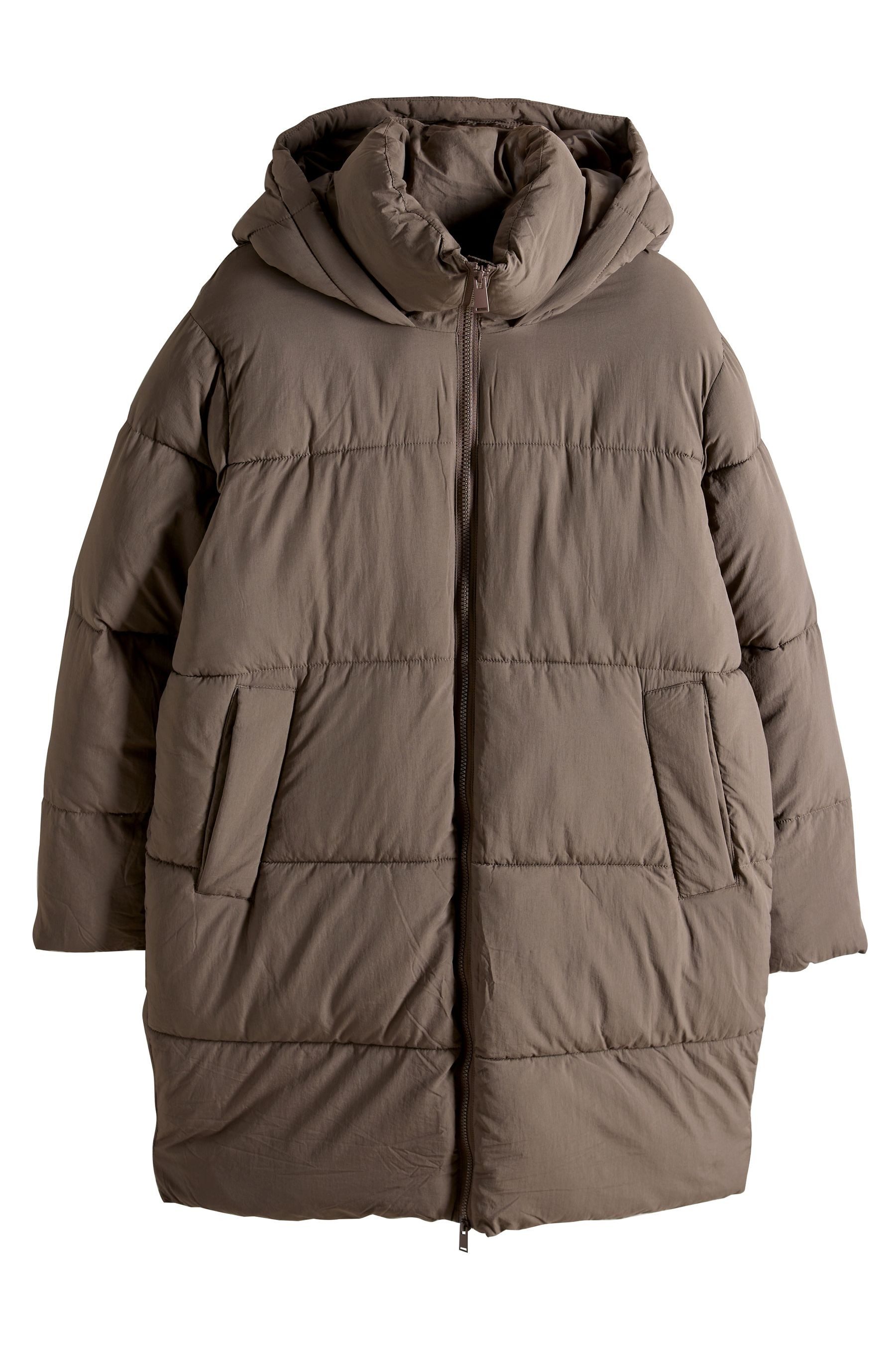 The Set Steppmantel The Set Langer, wattierter Mantel mit Kapuze (1-tlg) günstig online kaufen