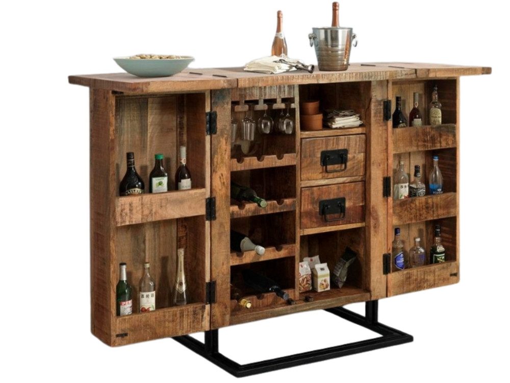 Barschrank IRON Bar mit Eisen aufklappbar 2 Türen