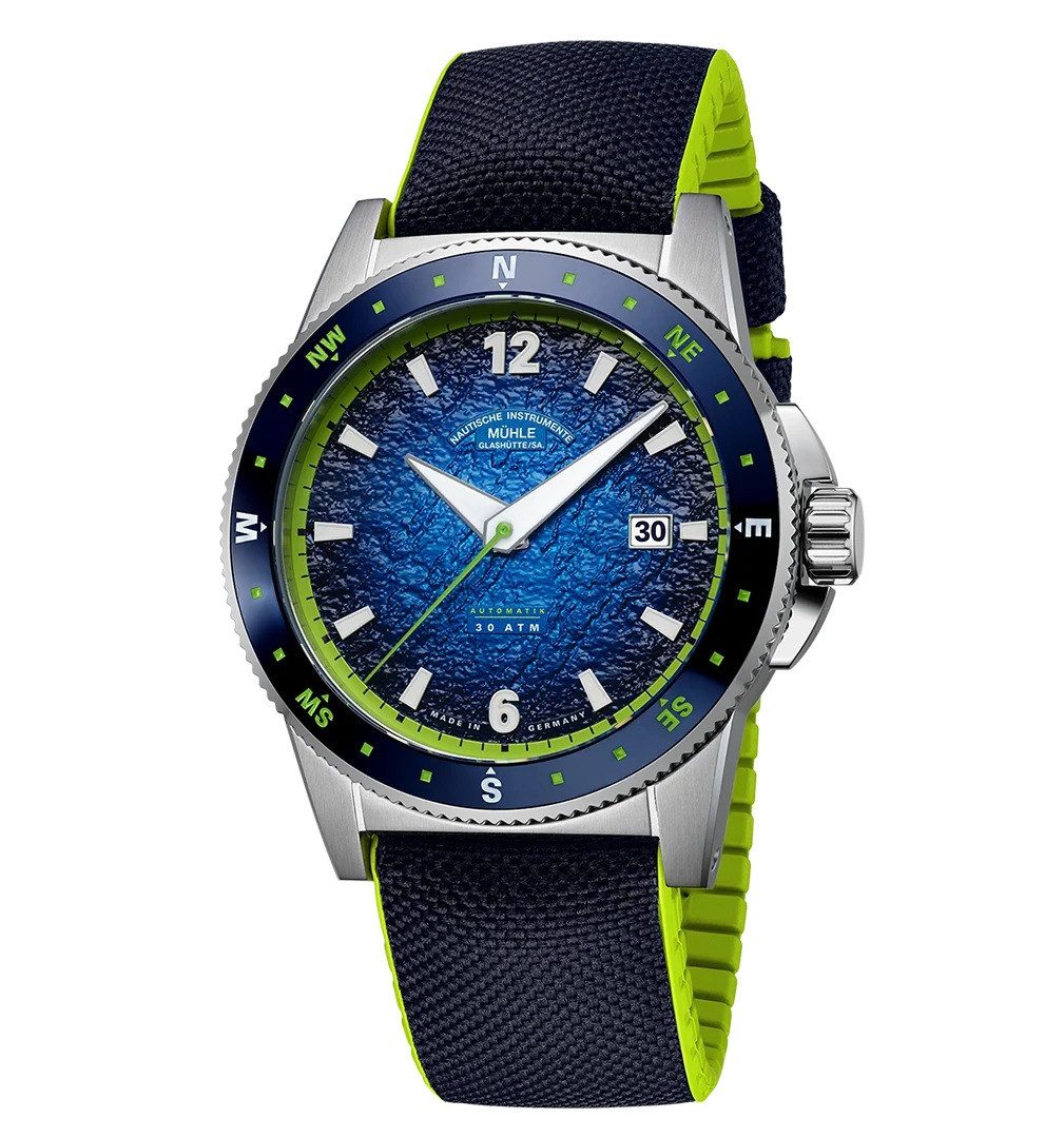 Nautische Instrumente Mühle Glashütte/Sa. Automatikuhr Herrenuhr Mühle Glashütte Automatik Sportivo Compass Datum