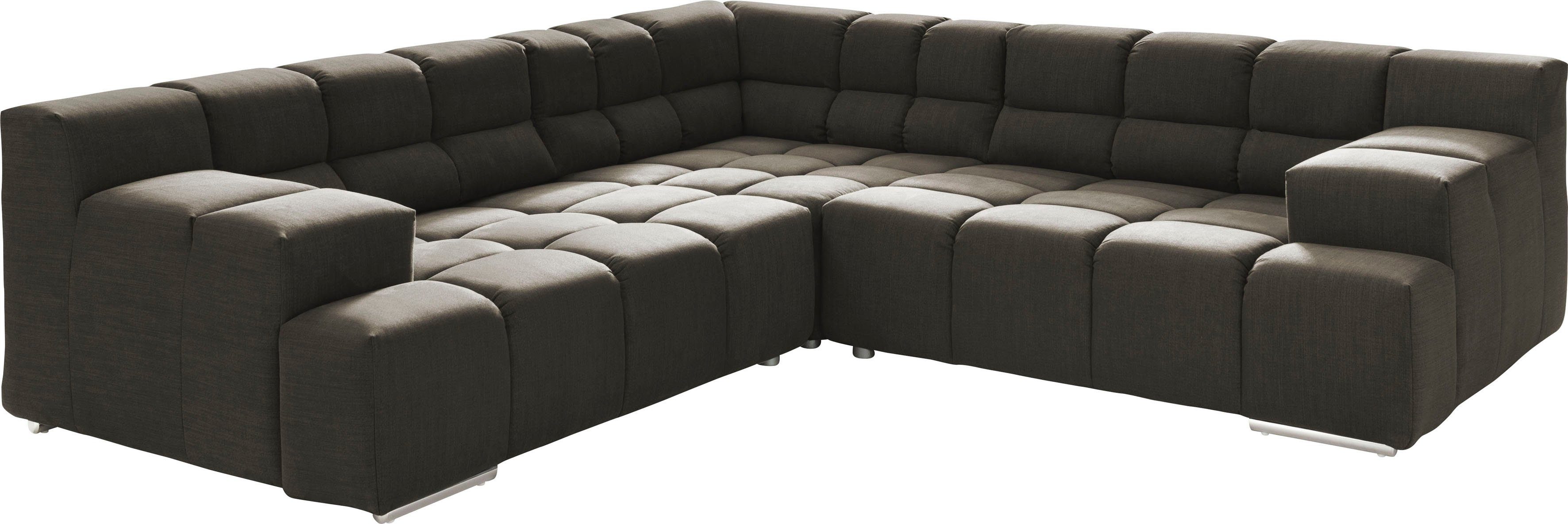 designwerk Ecksofa Temple L-Form, tolles Designsofa, mit Sitztiefenverstellung