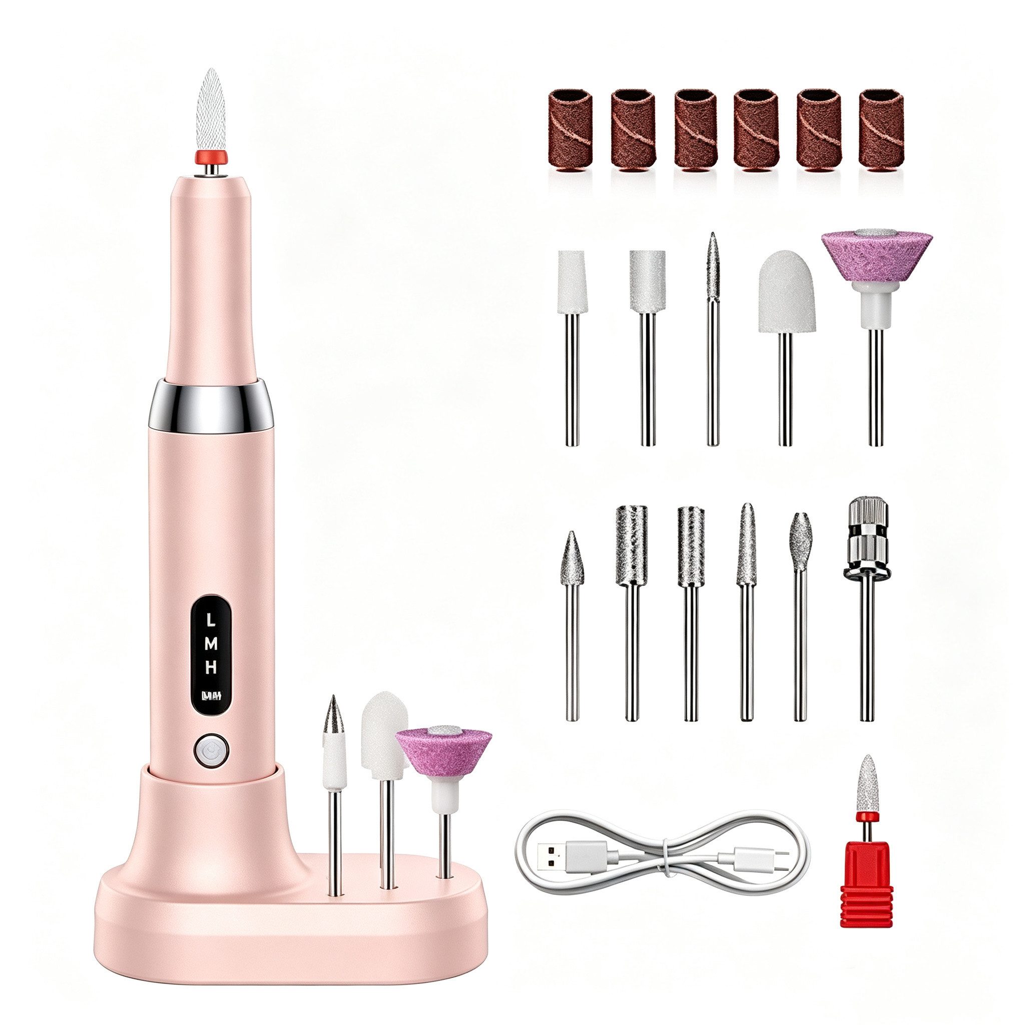 inschimmer Maniküre-Pediküre-Set Nagelfräser Kabellos Elektrische Nagelfeile für Gelnägel Acrylnägel